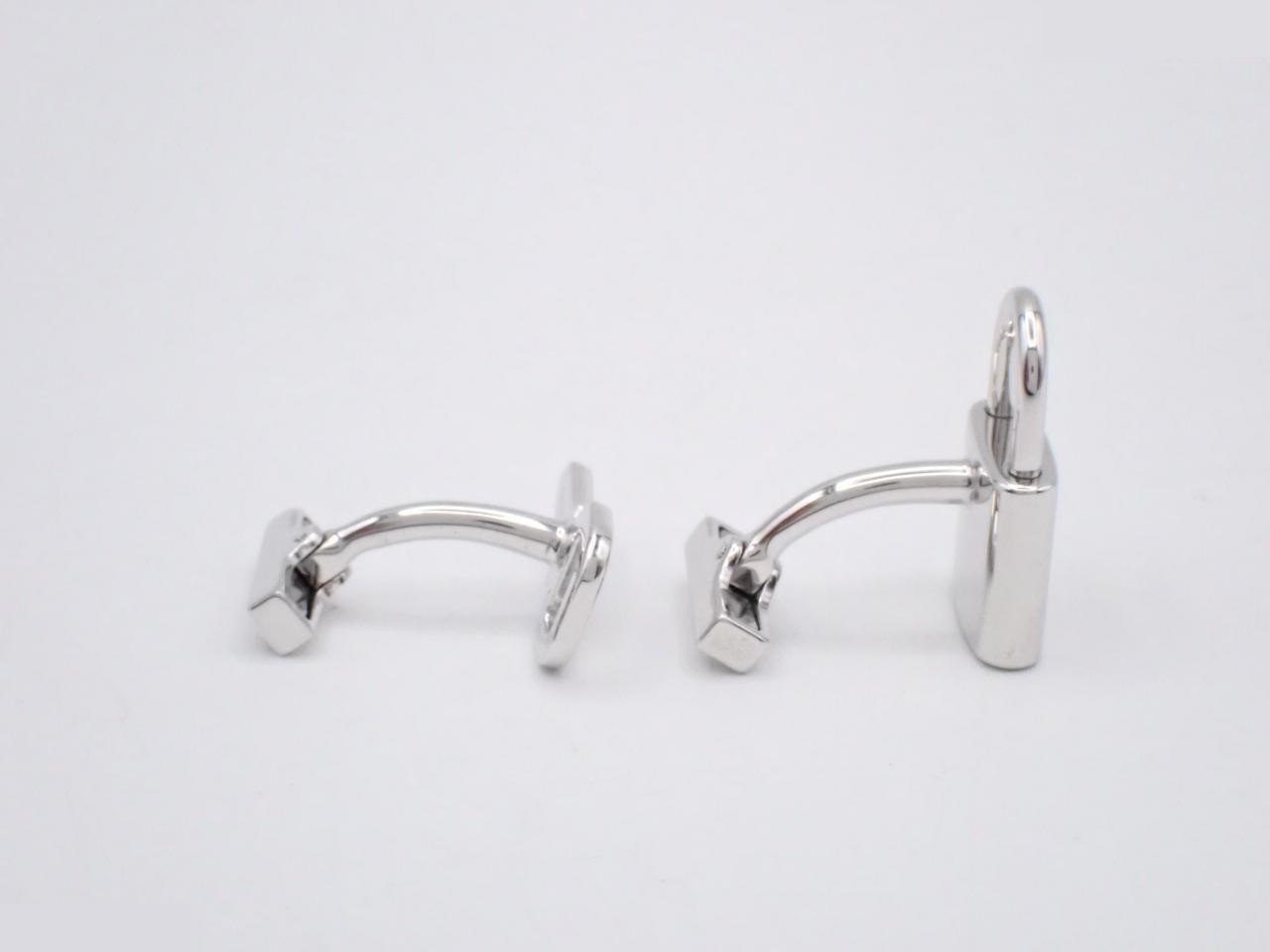 Bouton de Manchette Cadena & Key Cufflinks with Case, SV925 / 15.9g — view 3