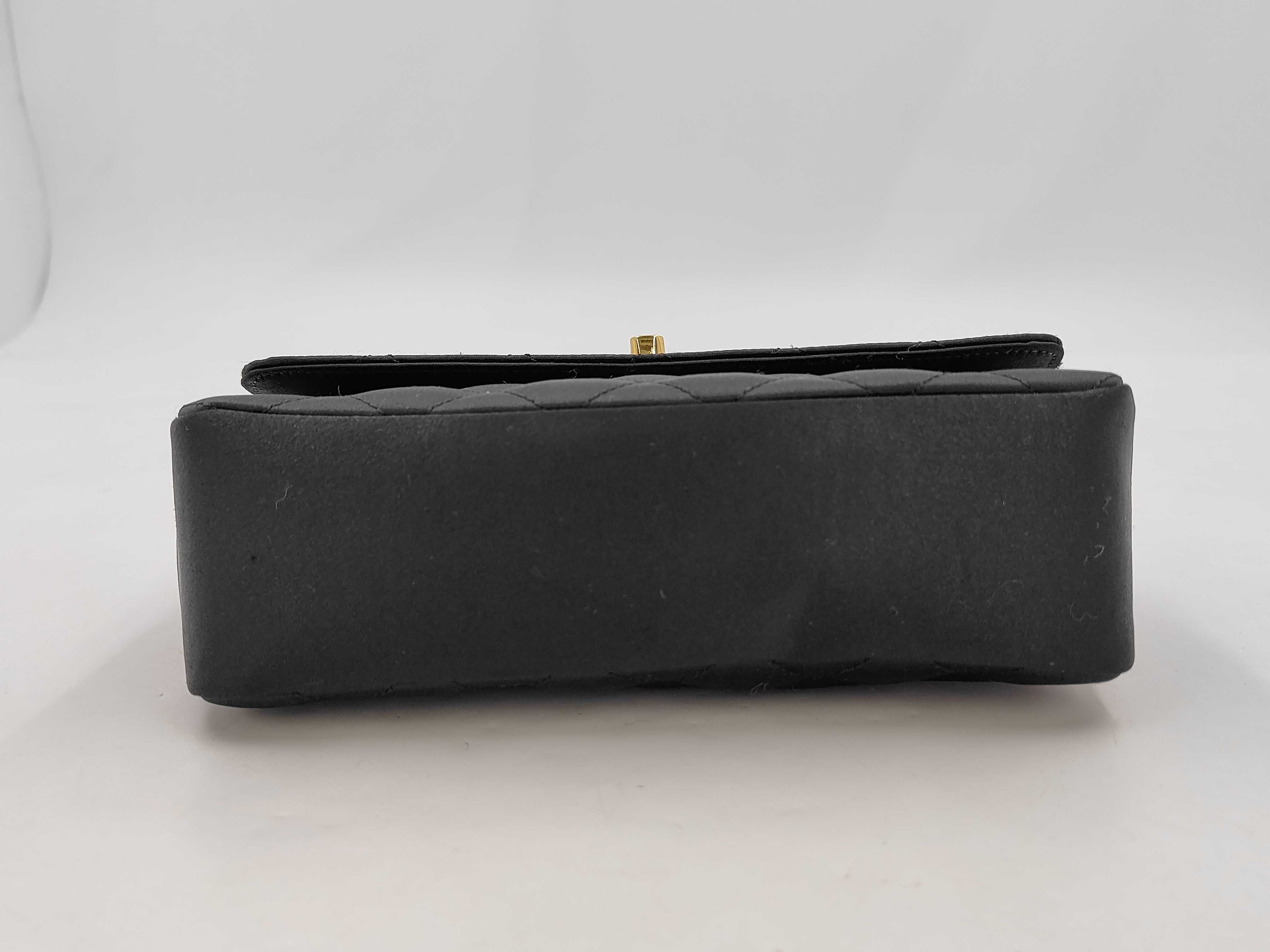 Mini Matelassé Chain Shoulder Bag with Turnlock Closure, Black Shoulder Bag — view 5