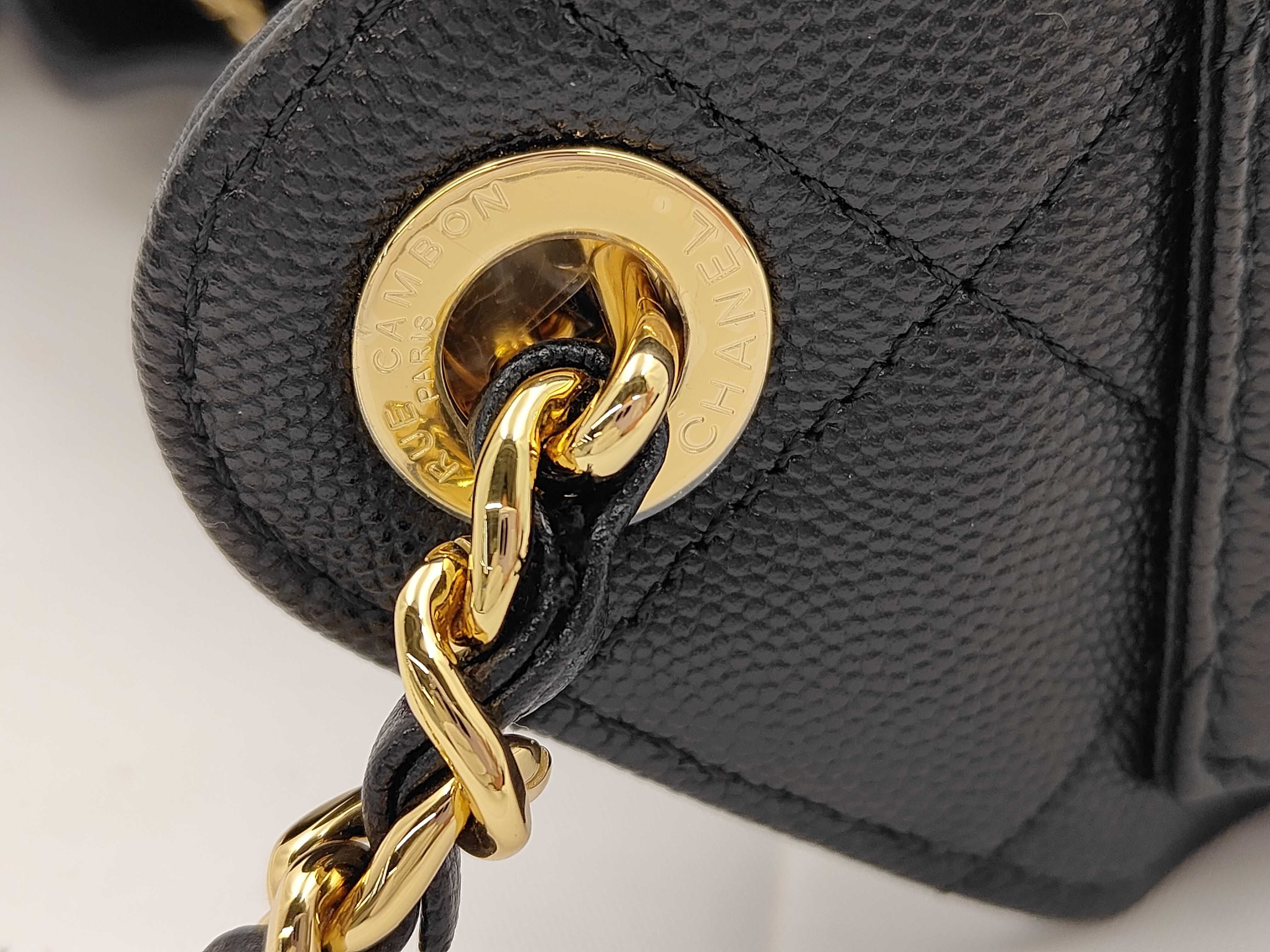 Mini Handbag CHANEL25 Matelassé Caviar Skin Black Gold Hardware AS5631 Shoulder Bag — view 5