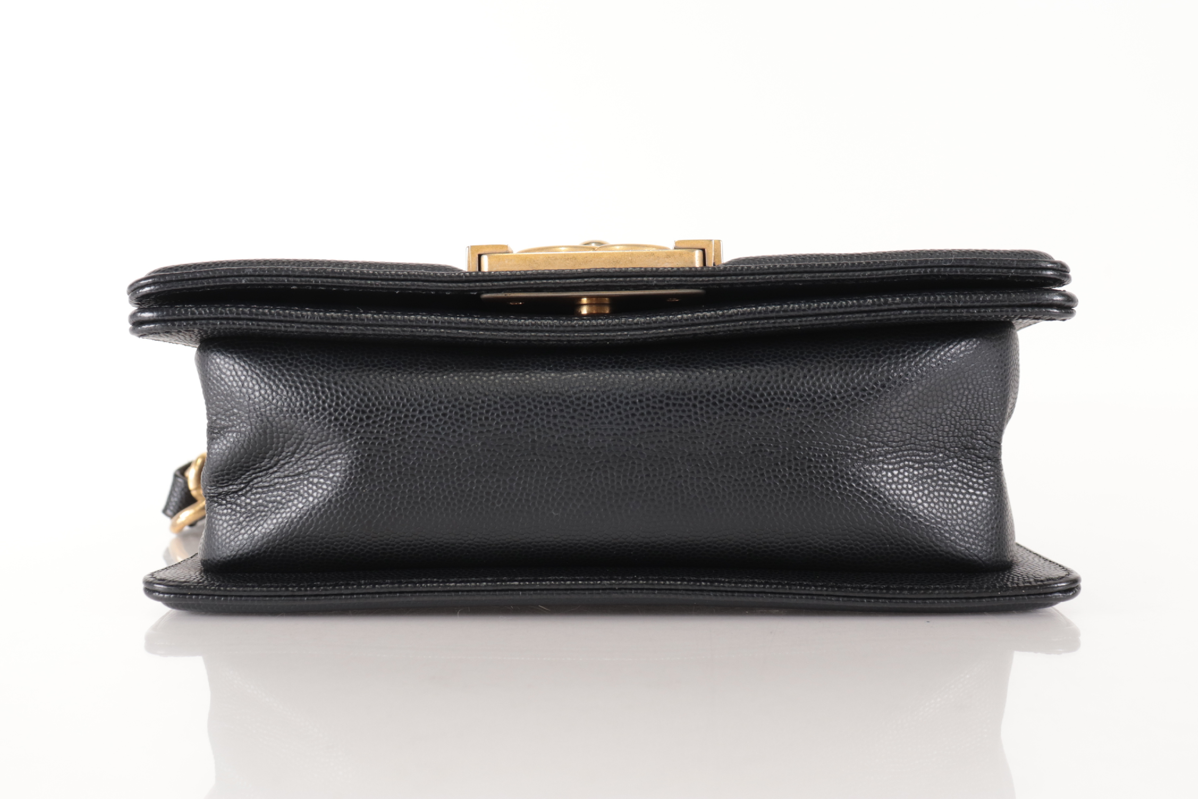 Boy Chanel Caviar Chain Shoulder Bag (Serial No. 25) — view 7