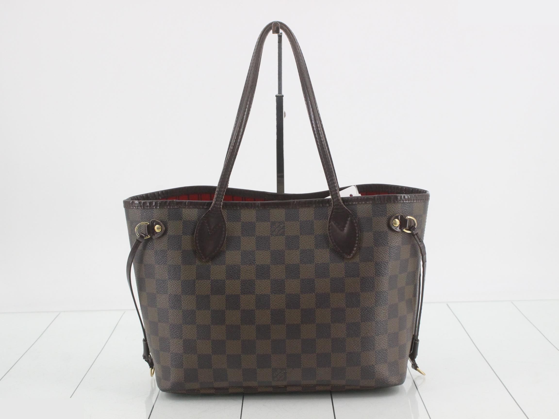 Neverfull PM Damier Ebene Brown Tote Bag — view 2