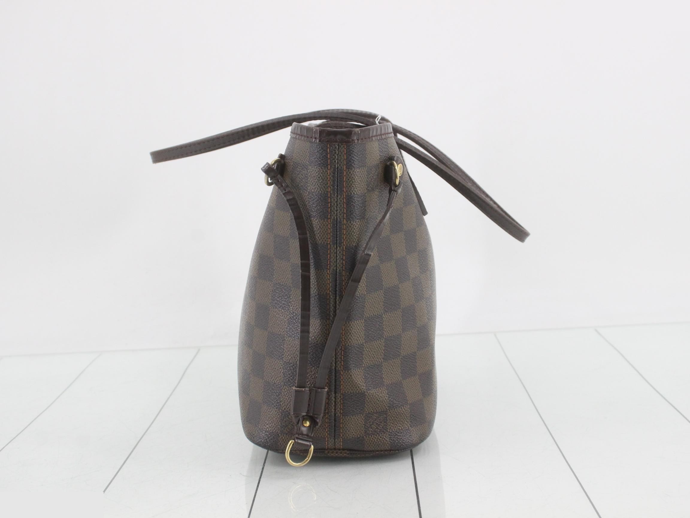 Neverfull PM Damier Ebene Brown Tote Bag — view 4