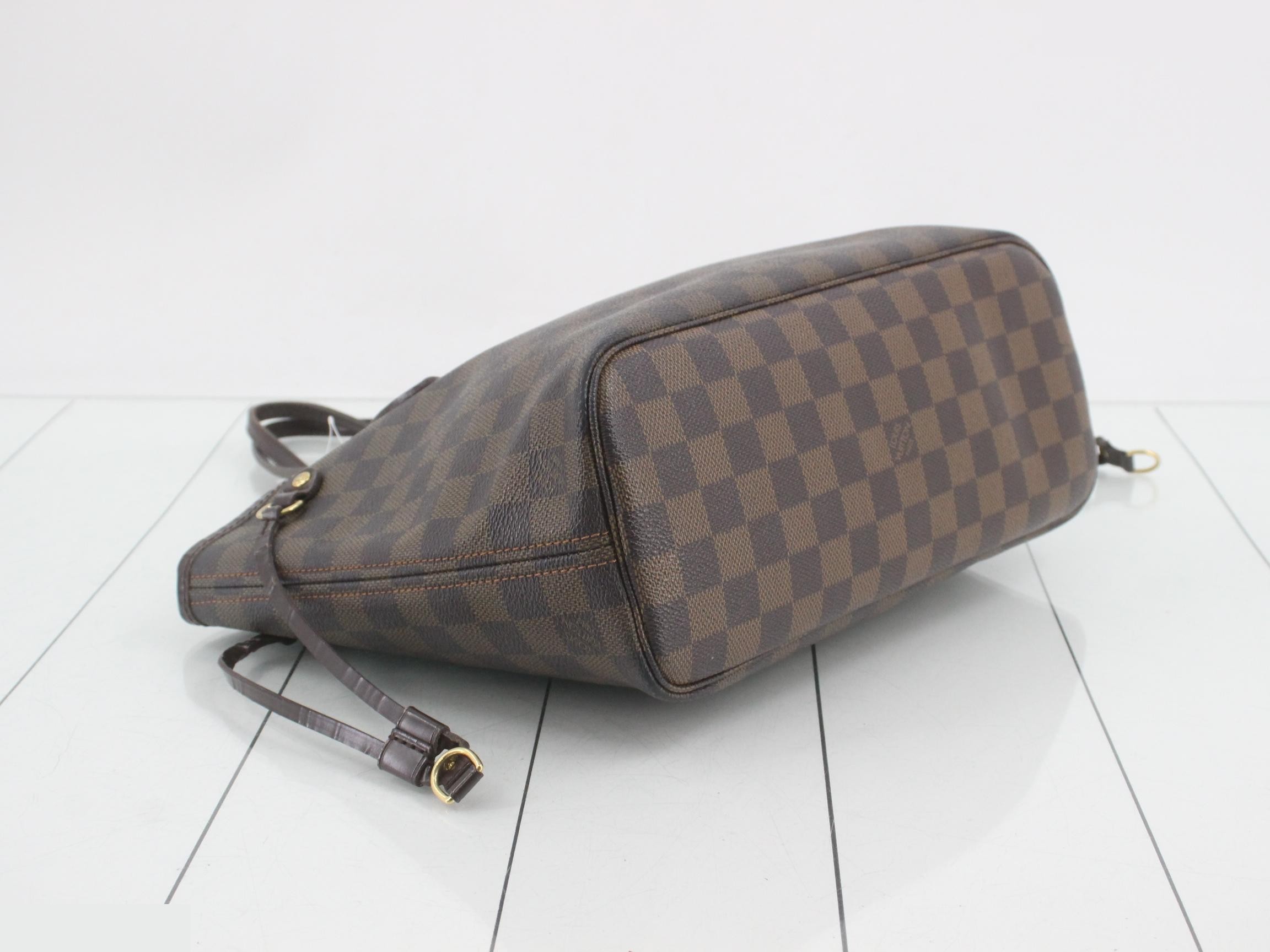 Neverfull PM Damier Ebene Brown Tote Bag — view 5