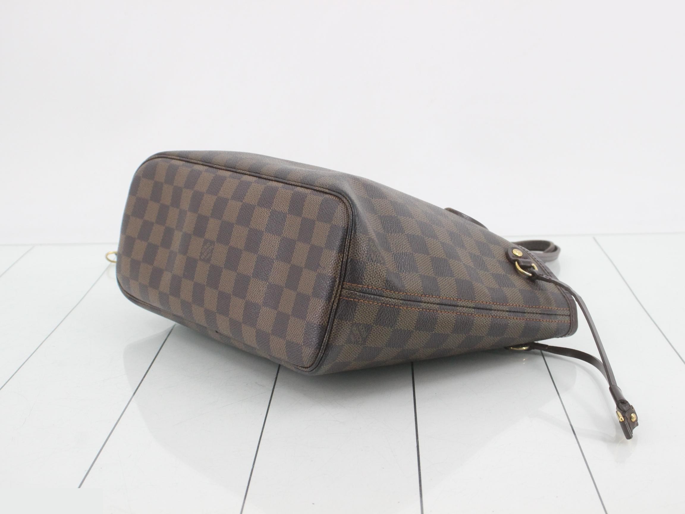 Neverfull PM Damier Ebene Brown Tote Bag — view 6