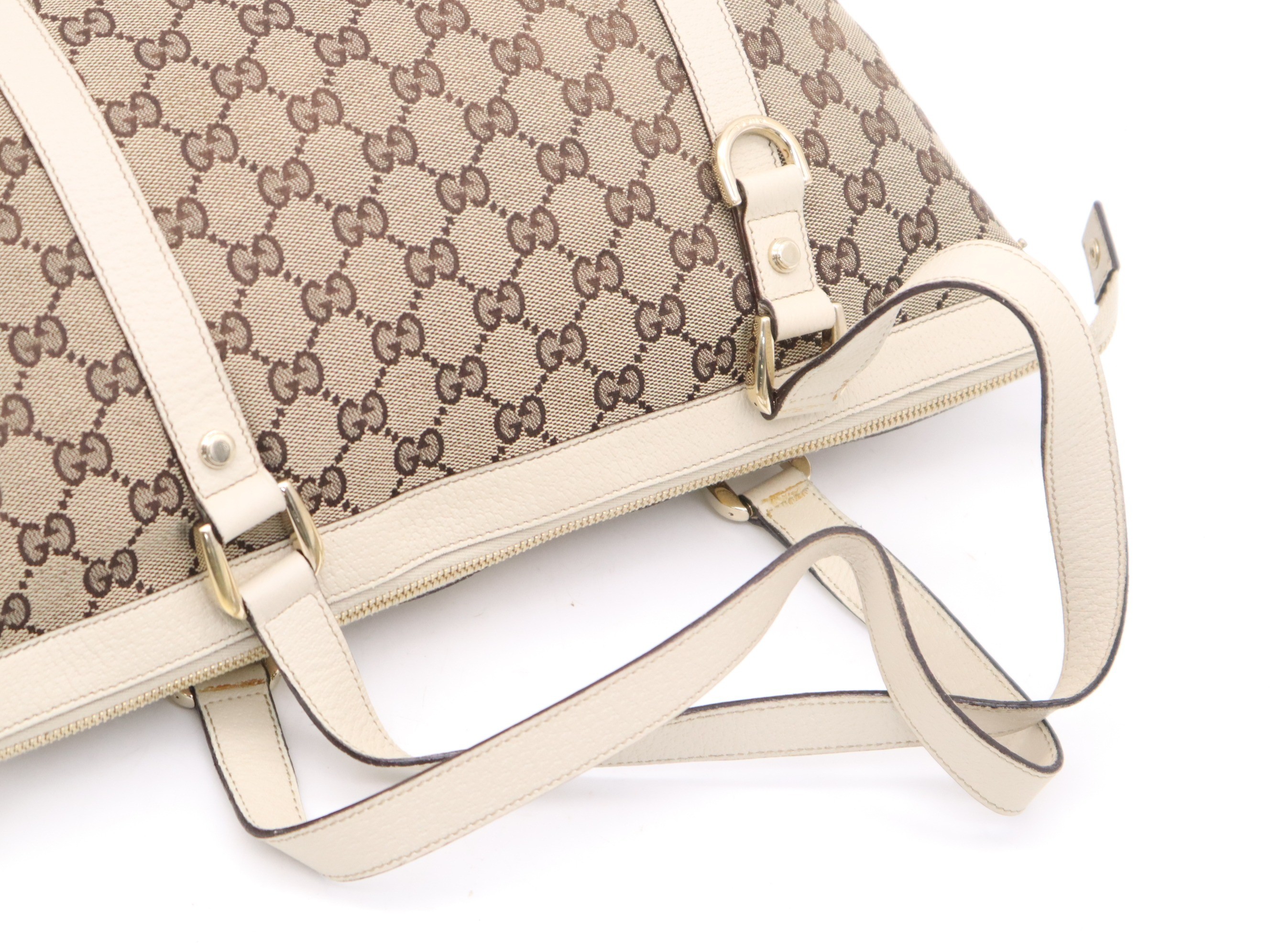 GG Canvas Abbey Tote Bag, Beige, Gold Hardware — view 6