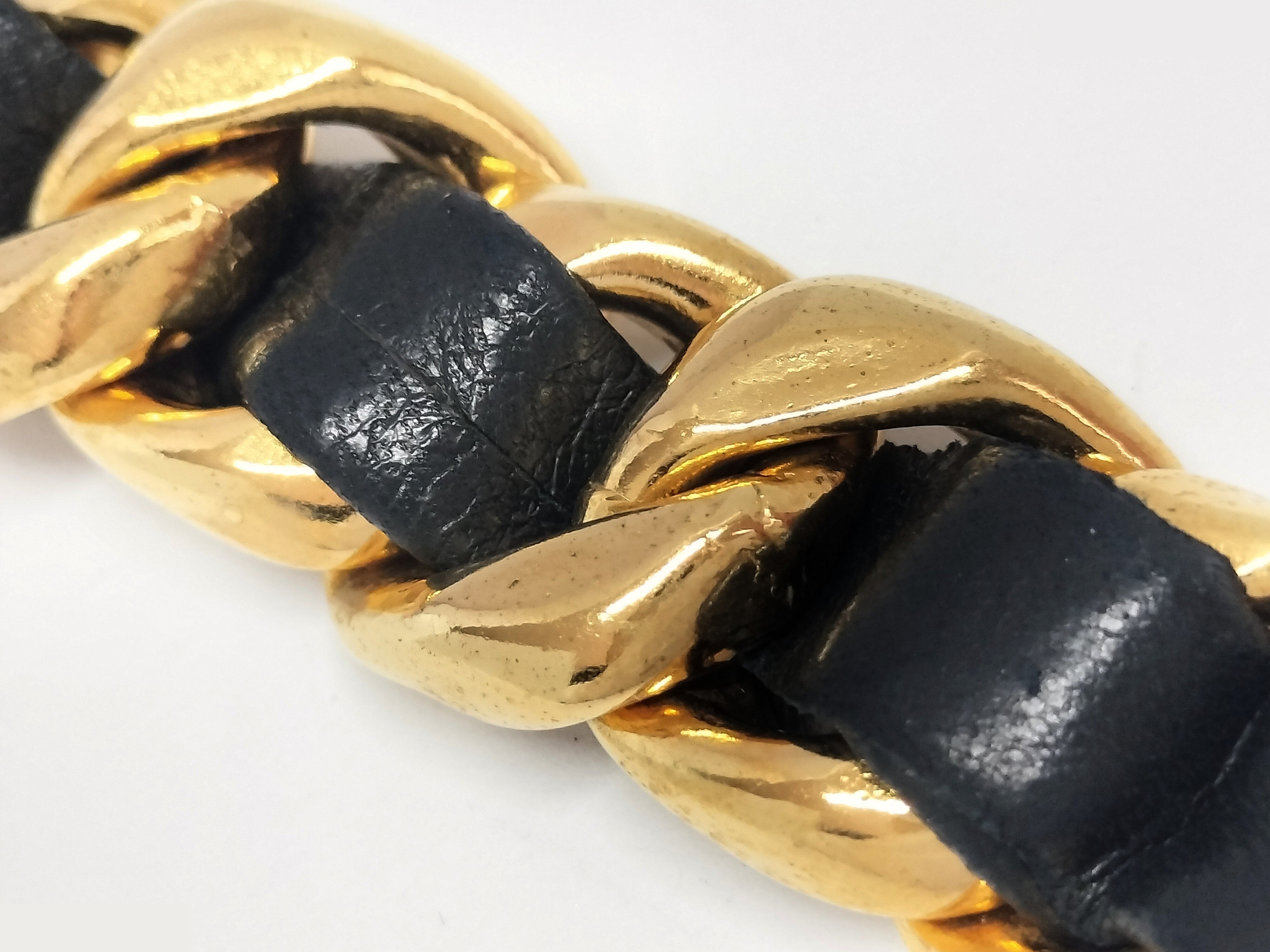Coco Leather Chain Bracelet, Wrist Circumference Approx. 18cm — view 7