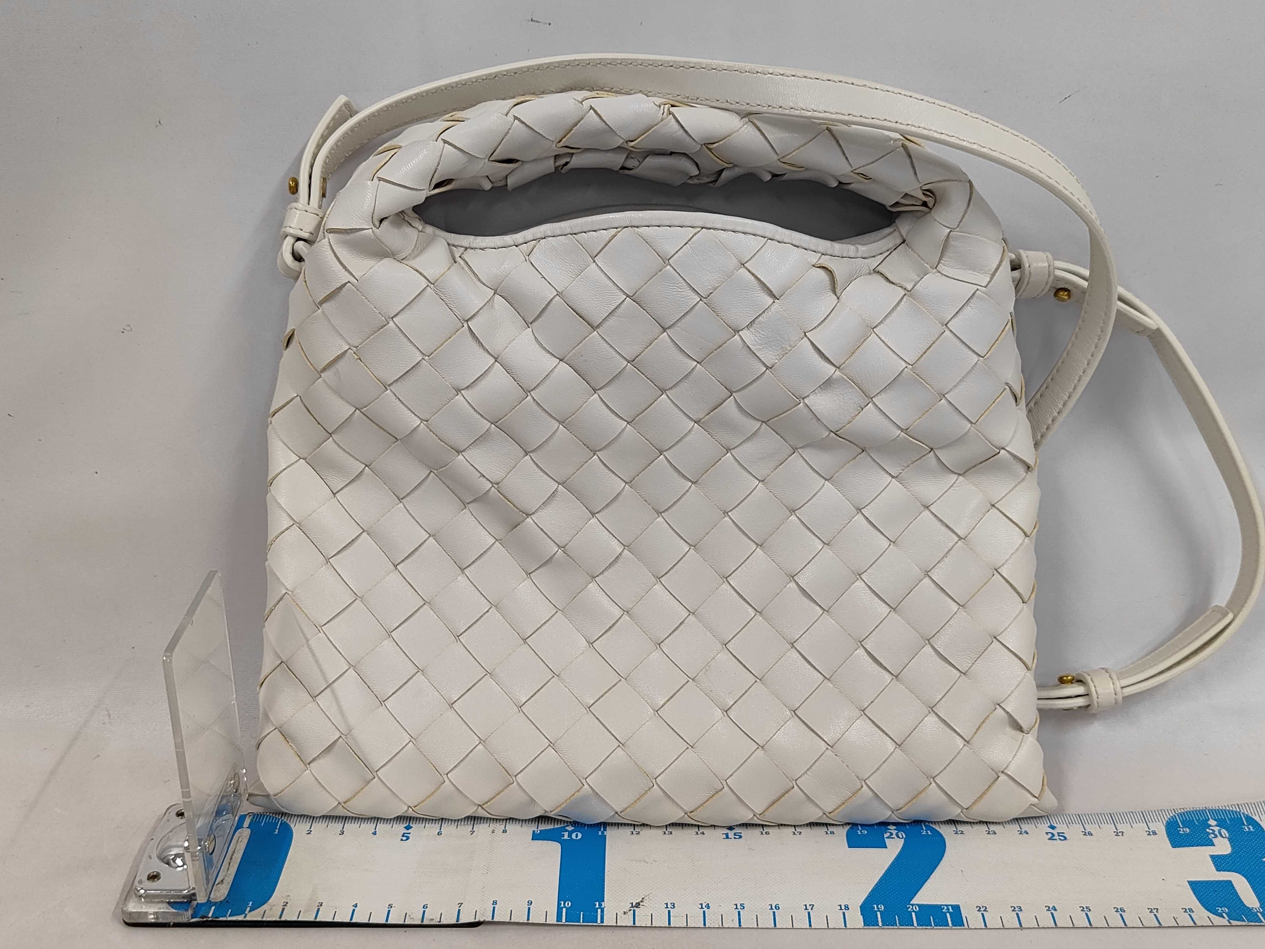 Intrecciato Mini Pop White Shoulder Bag — view 2