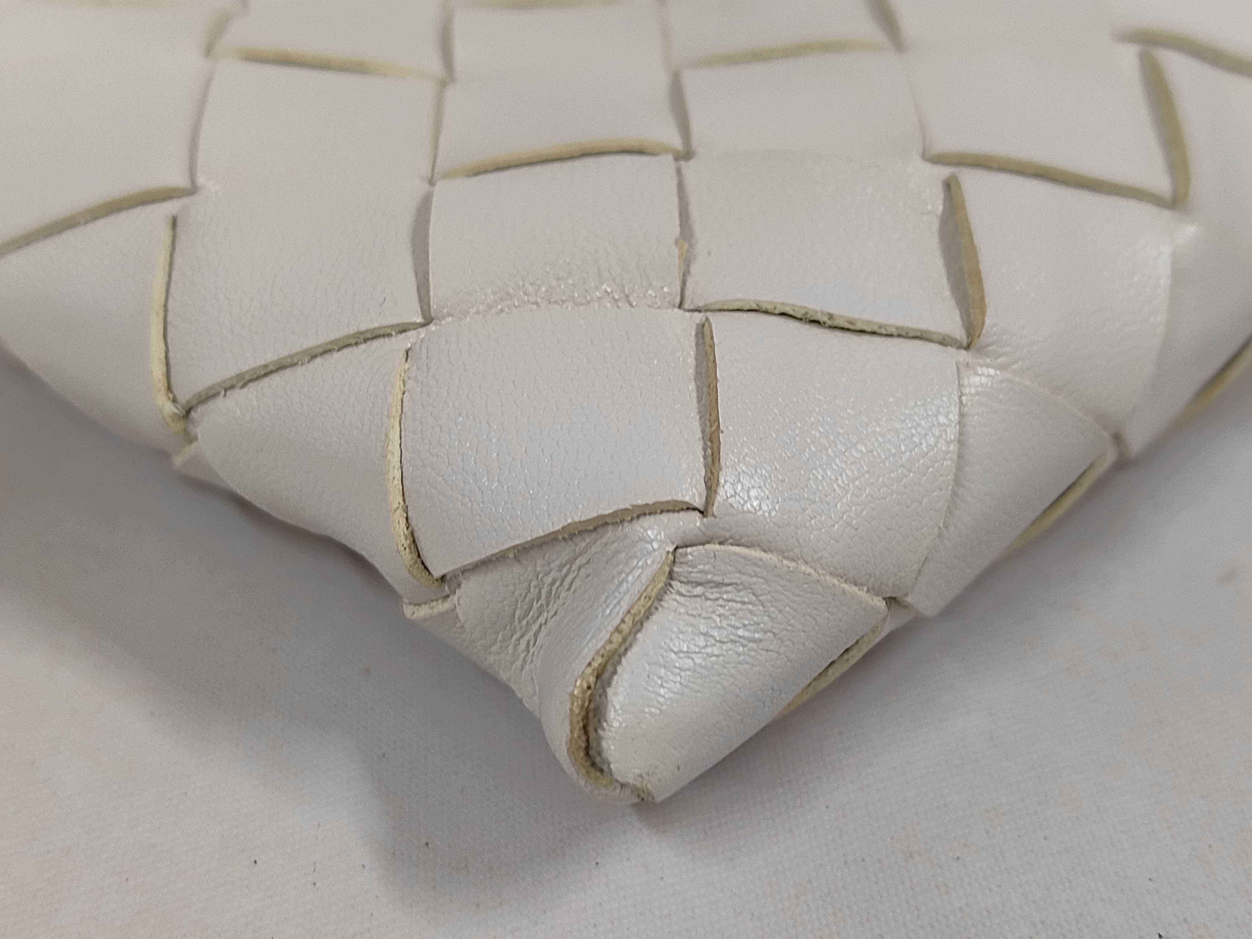Intrecciato Mini Pop White Shoulder Bag — view 3