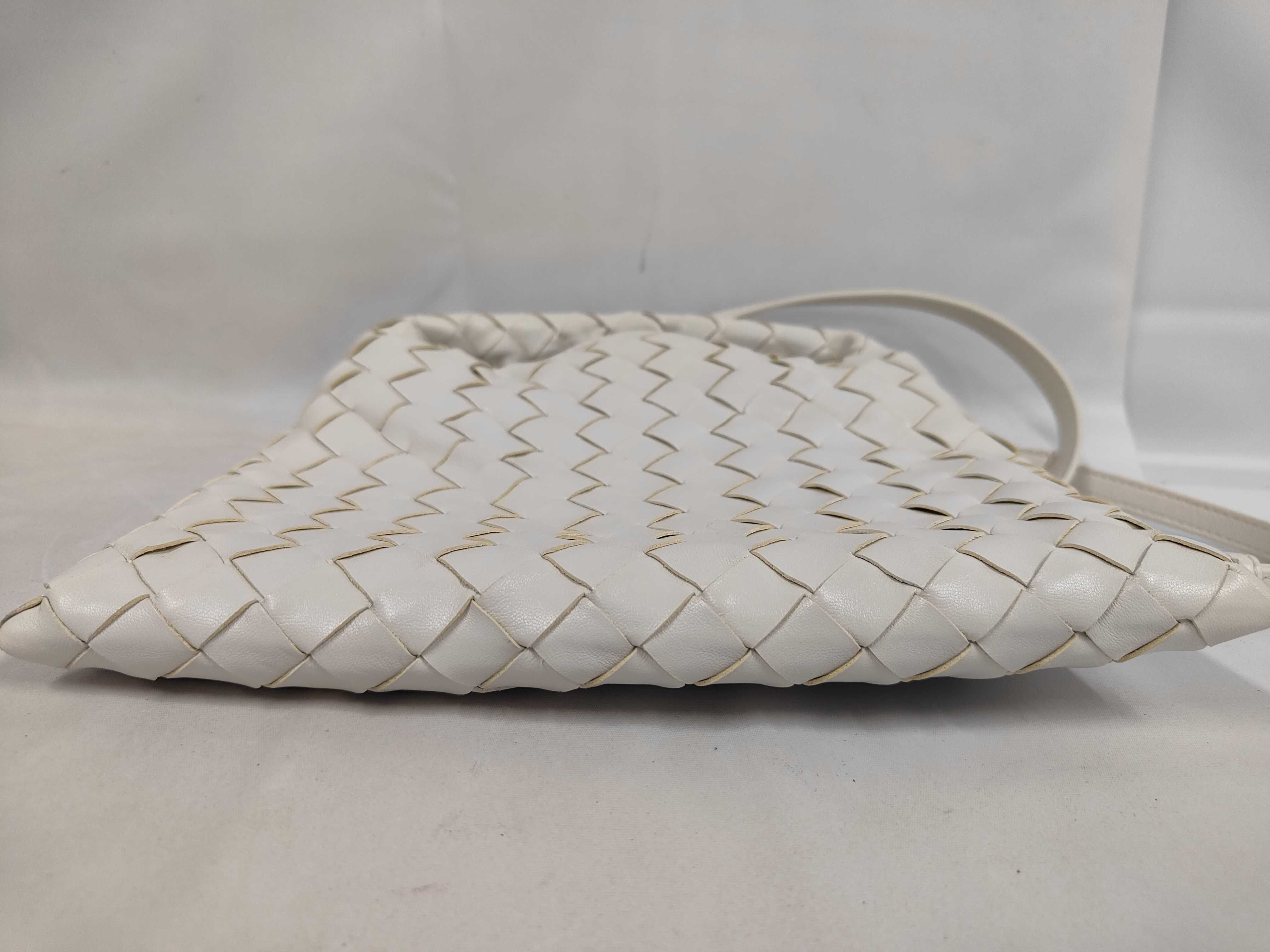 Intrecciato Mini Pop White Shoulder Bag — view 4