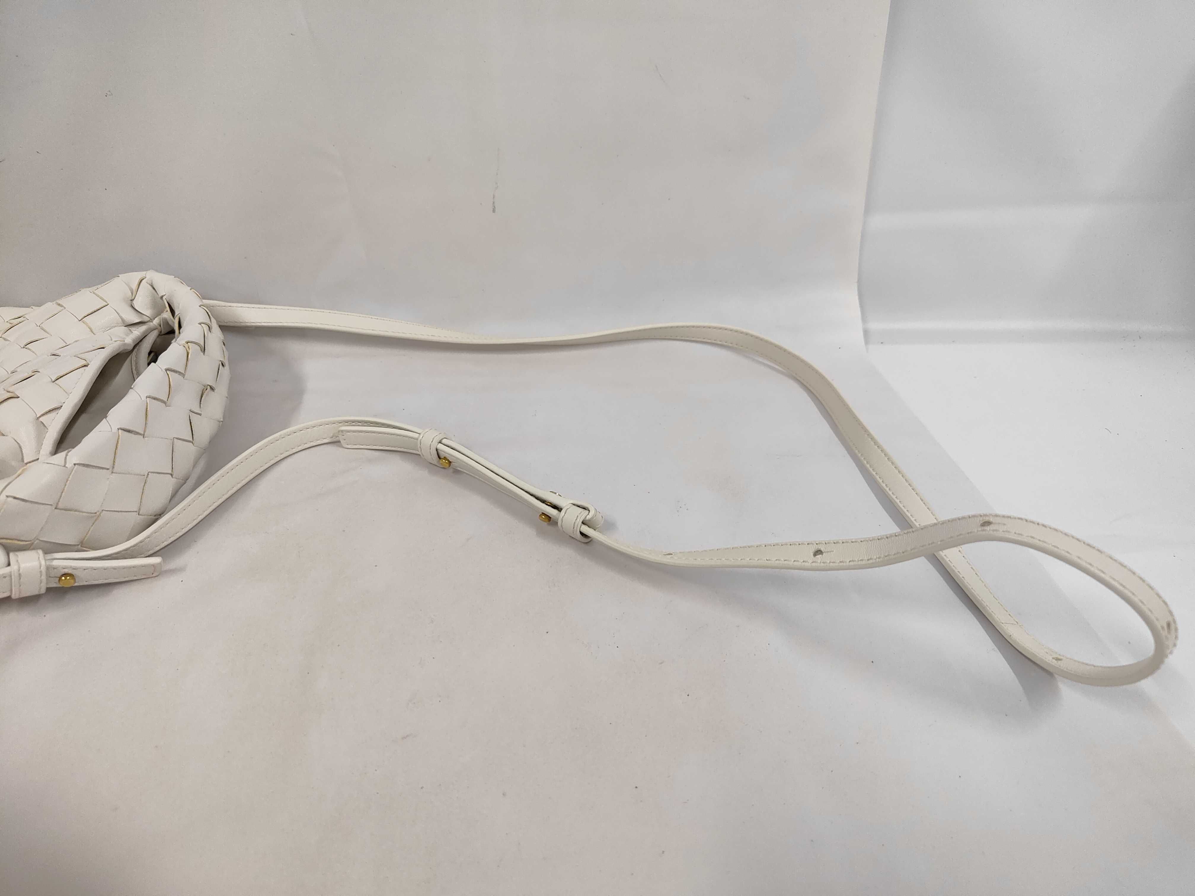 Intrecciato Mini Pop White Shoulder Bag — view 5