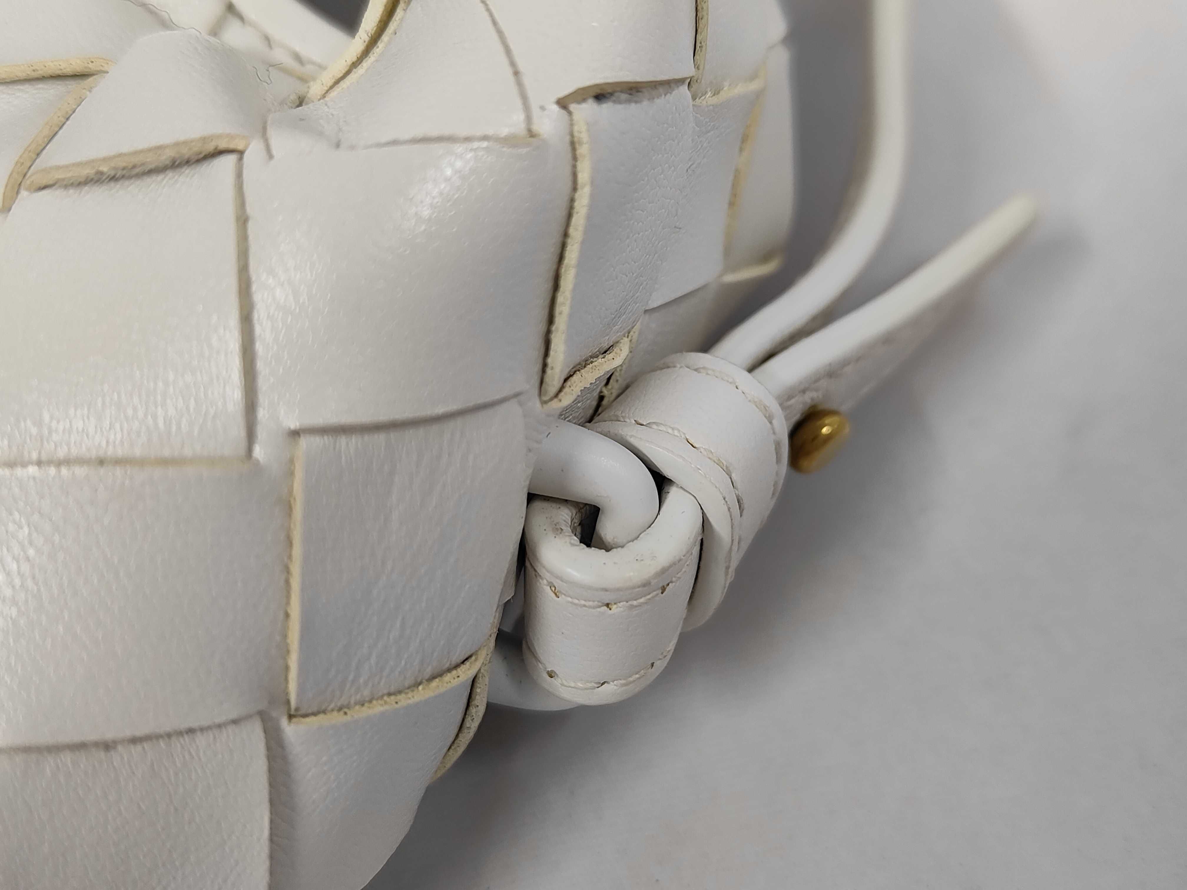 Intrecciato Mini Pop White Shoulder Bag — view 6
