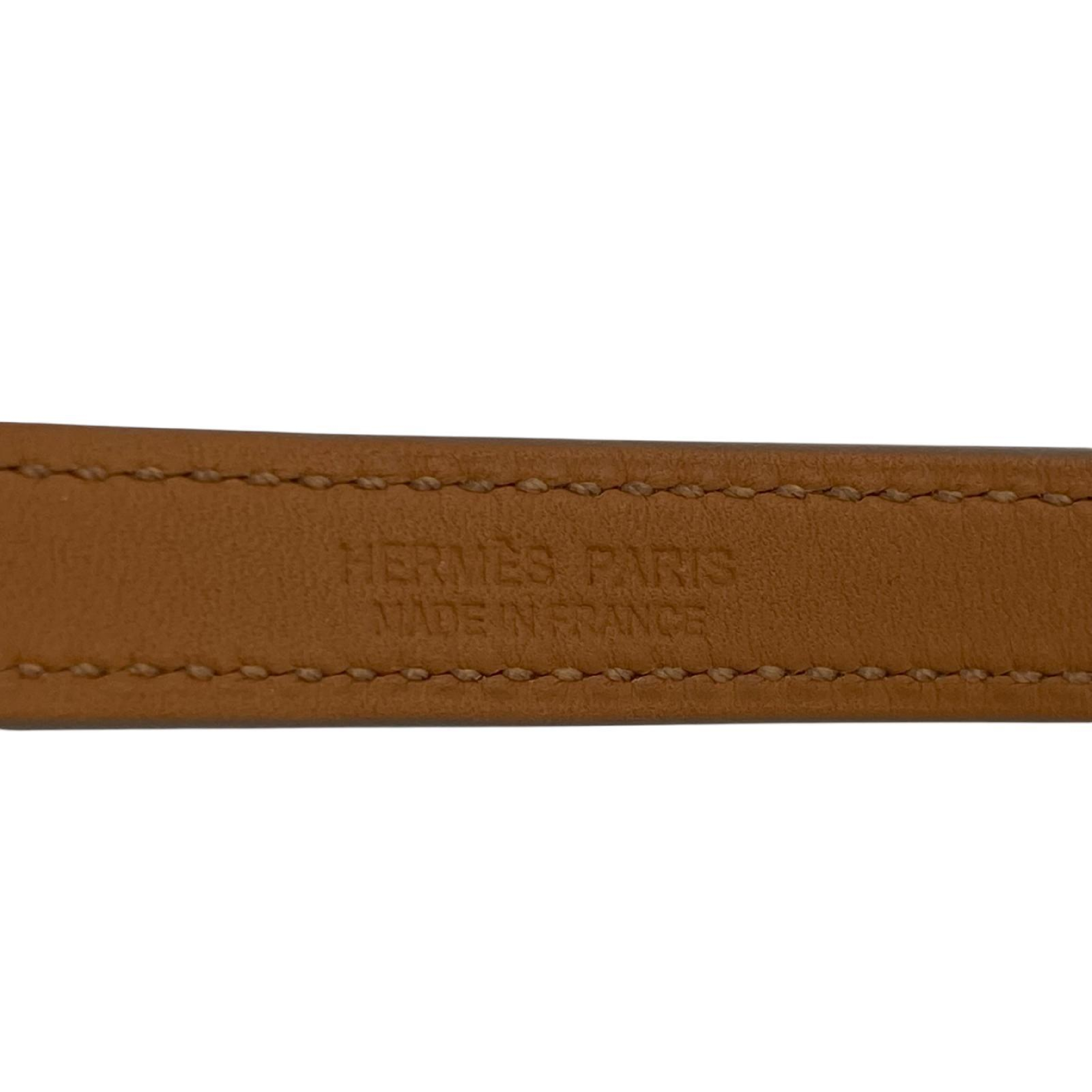 【*Shipped from: Hong Kong*】HERMES ( ) Beige Calfskin Rival Double Tour Bracelet Stamp T Bracelet/Bangle — view 9