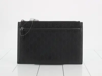 clutch bag, Shima pattern, black