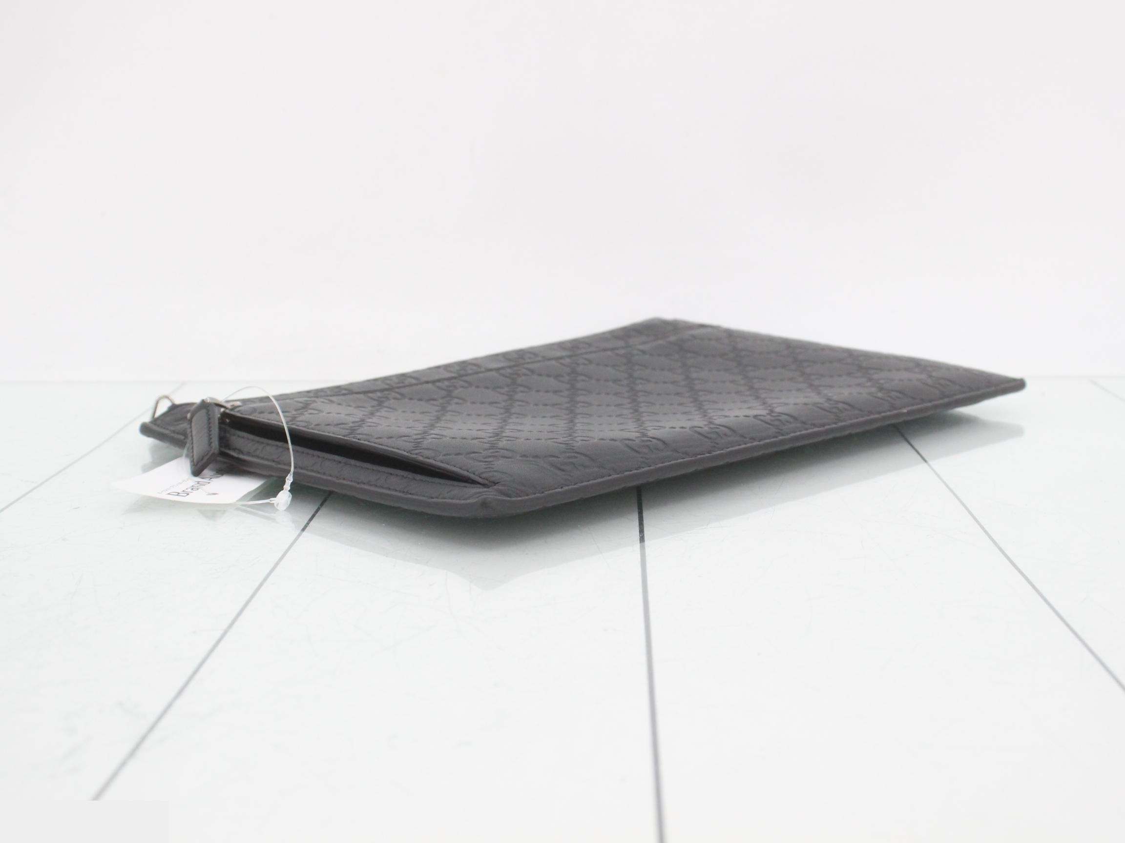 clutch bag, Shima pattern, black — view 5