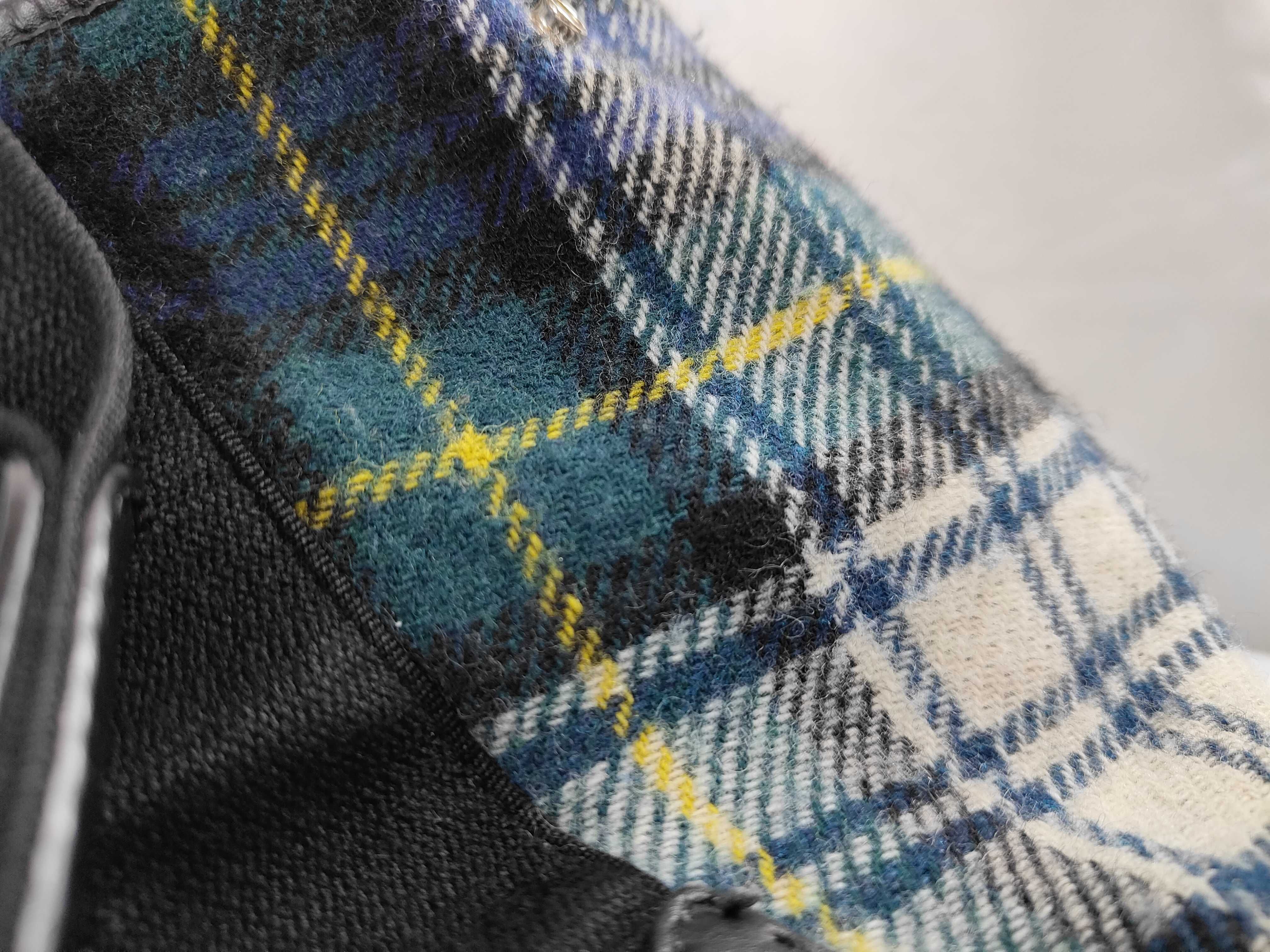 Tartan Check Navy Cabas Tote Bag — view 11