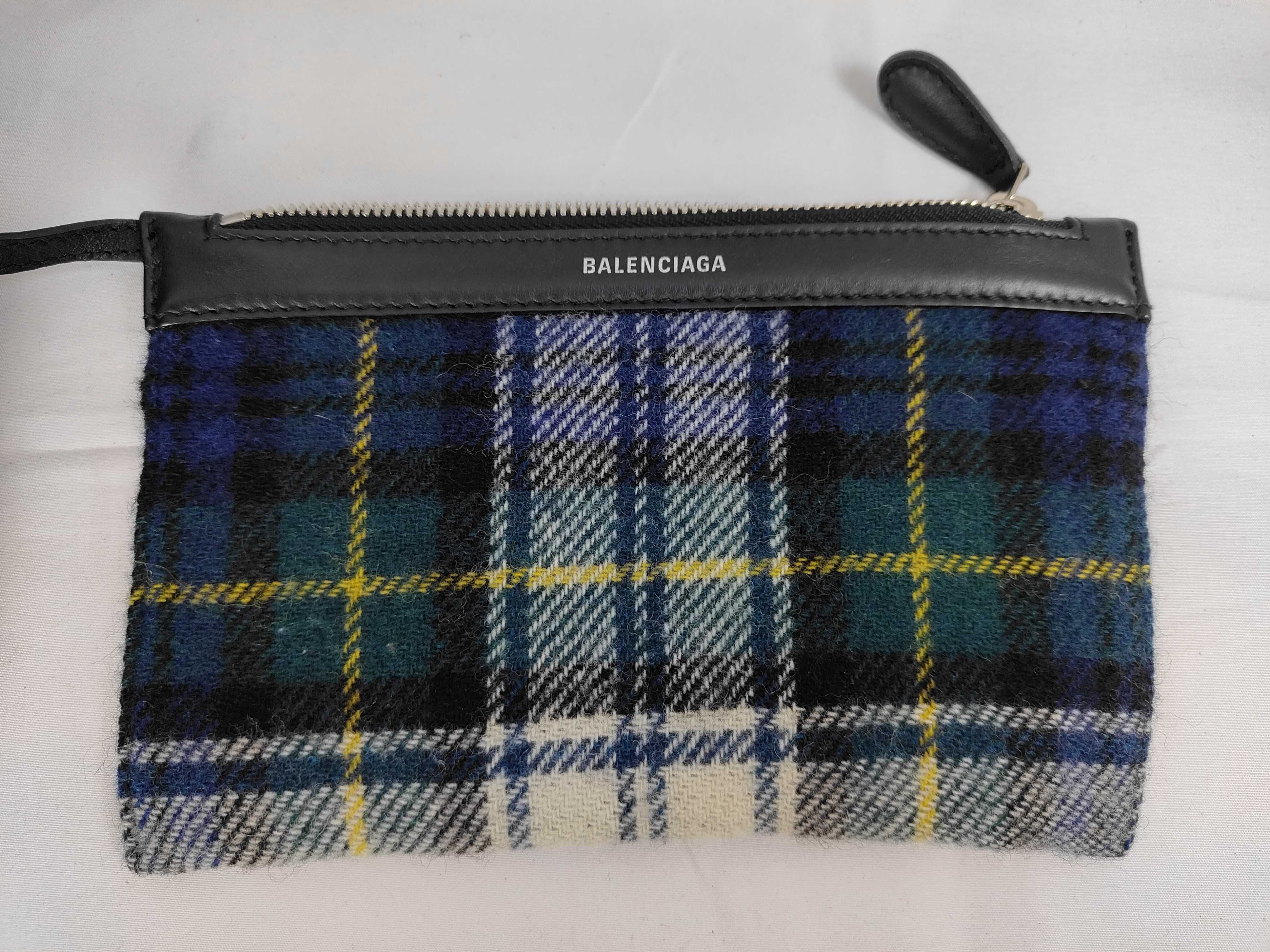 Tartan Check Navy Cabas Tote Bag — view 13
