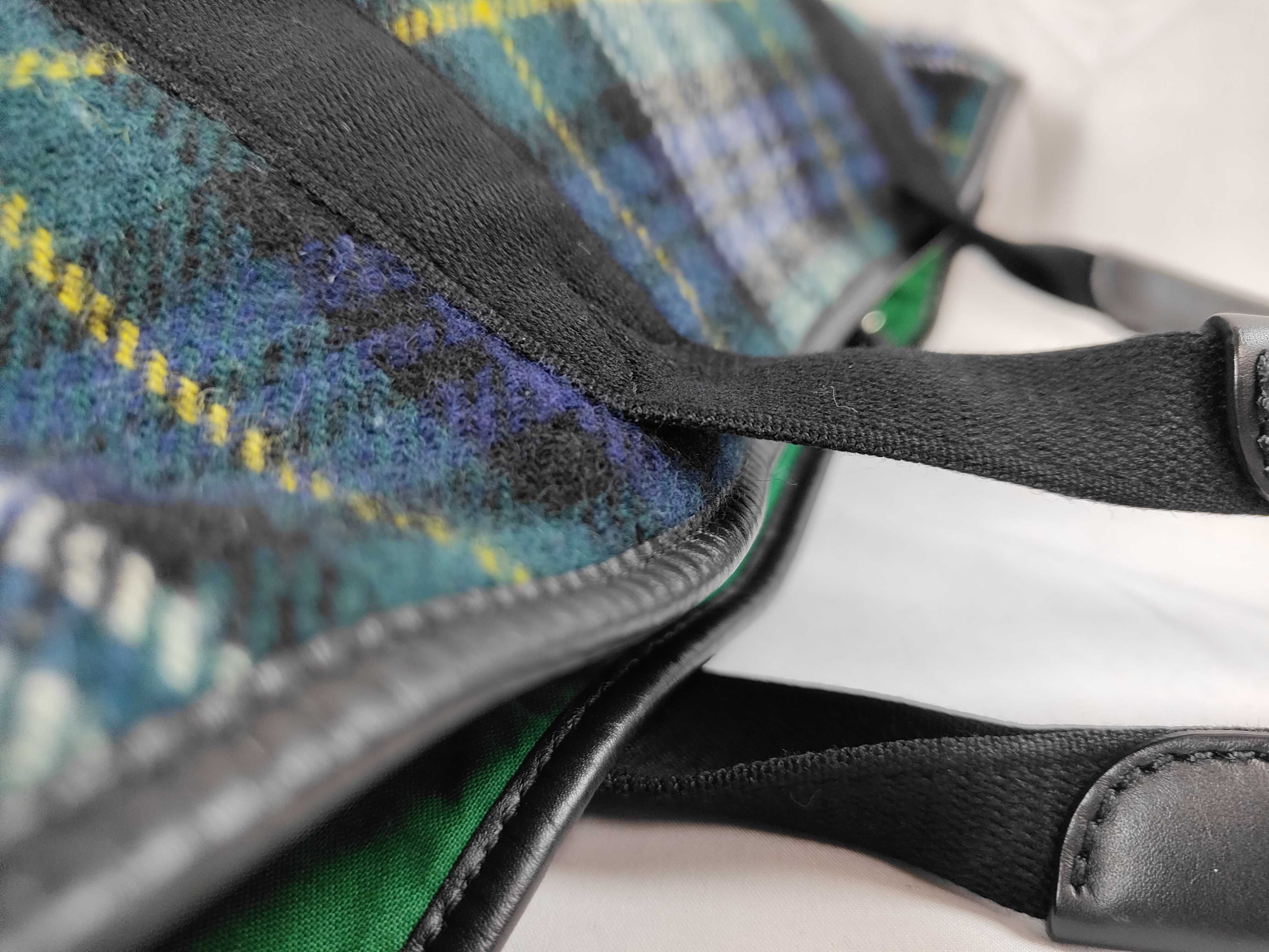 Tartan Check Navy Cabas Tote Bag — view 5