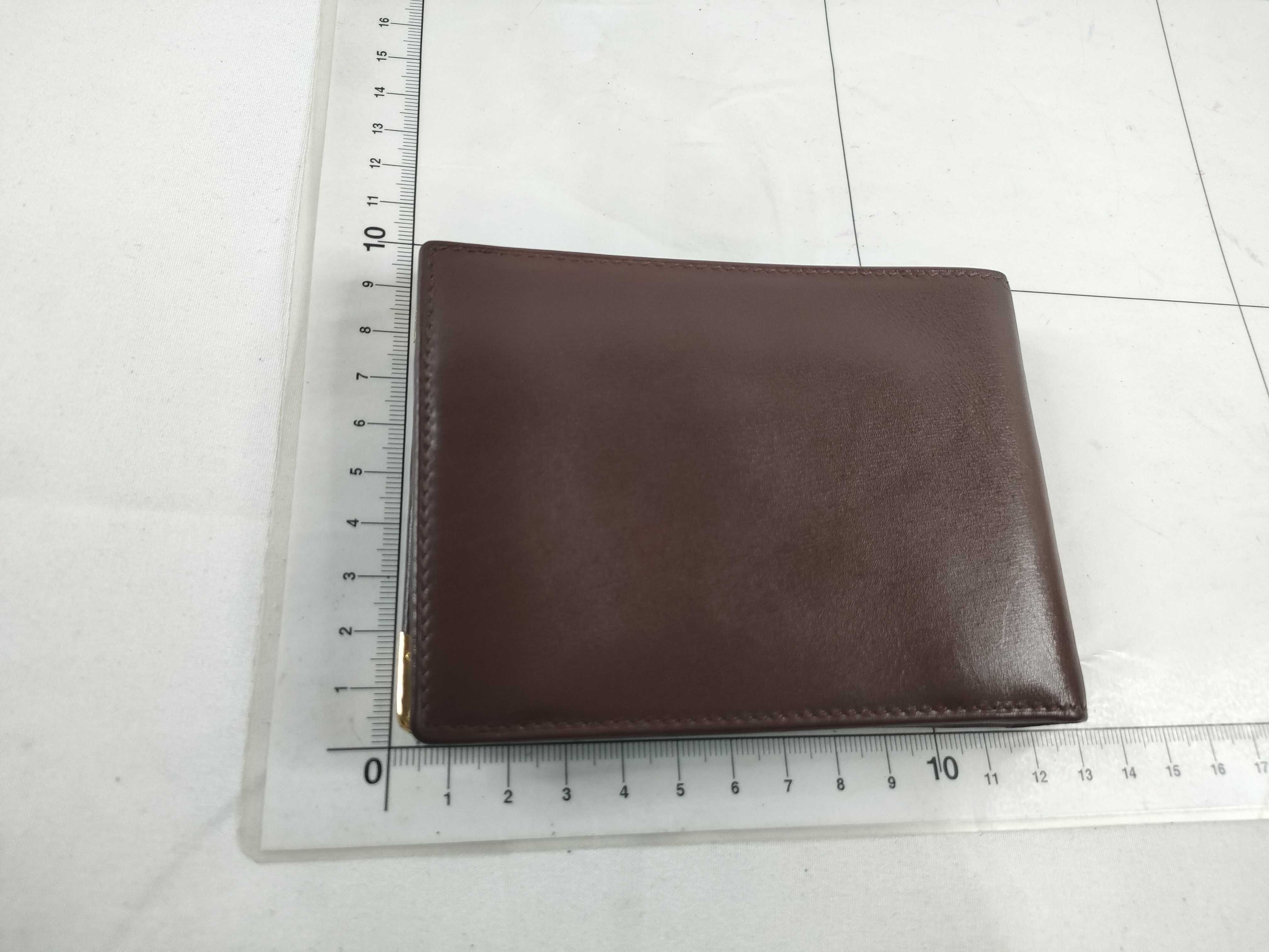 Leather Bi-fold Wallet, Brown — view 2