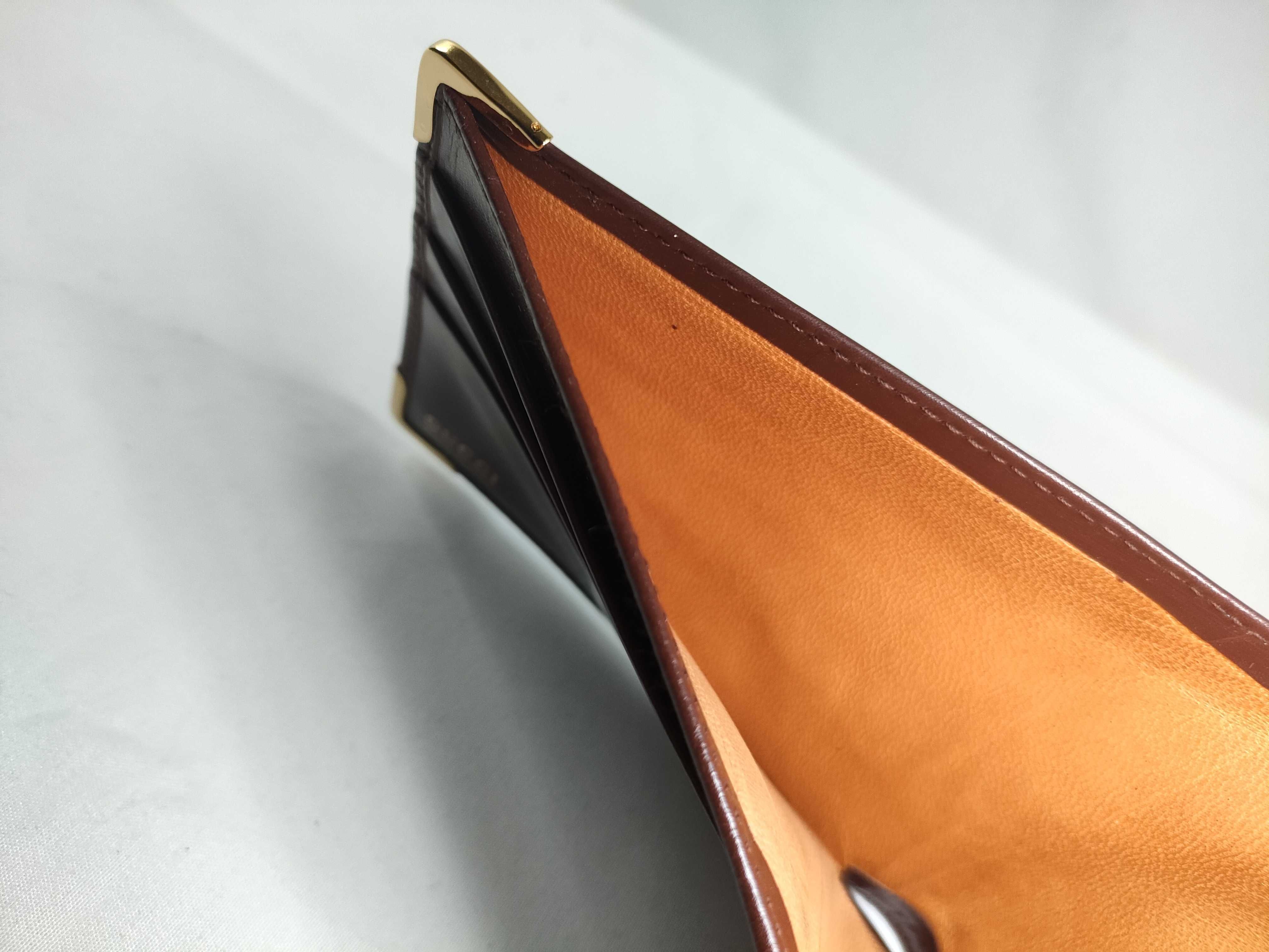 Leather Bi-fold Wallet, Brown — view 11