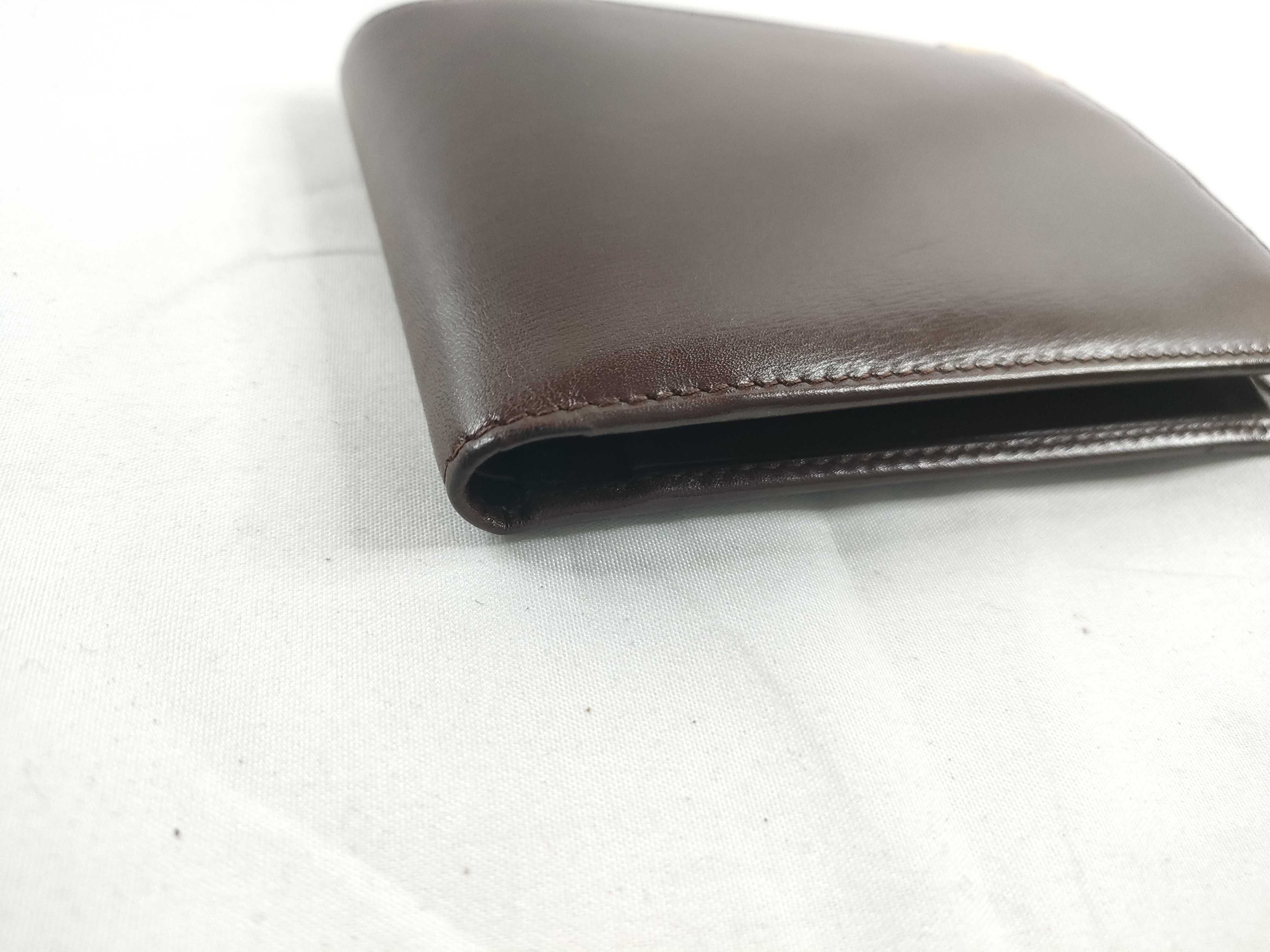 Leather Bi-fold Wallet, Brown — view 3