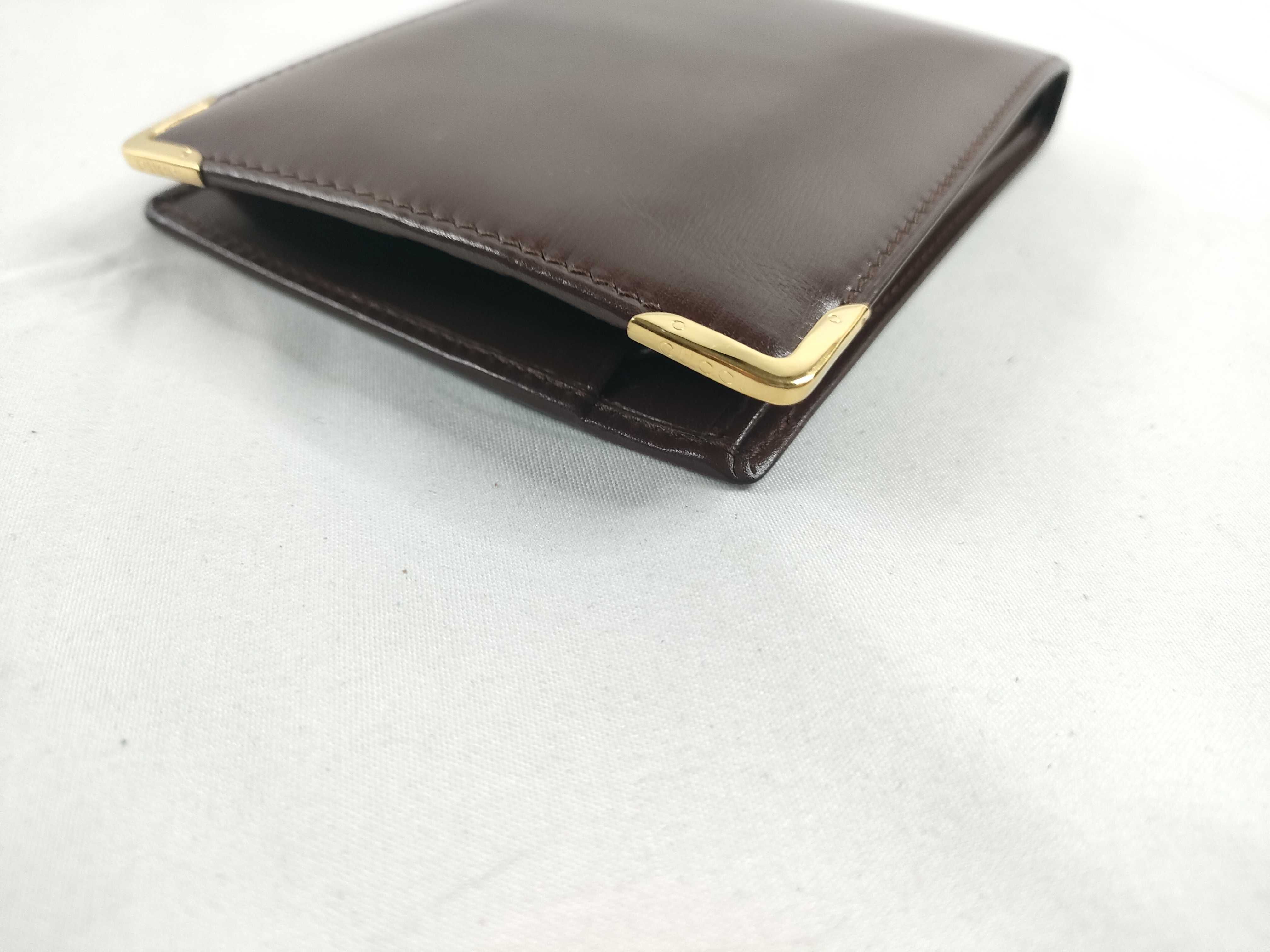 Leather Bi-fold Wallet, Brown — view 4