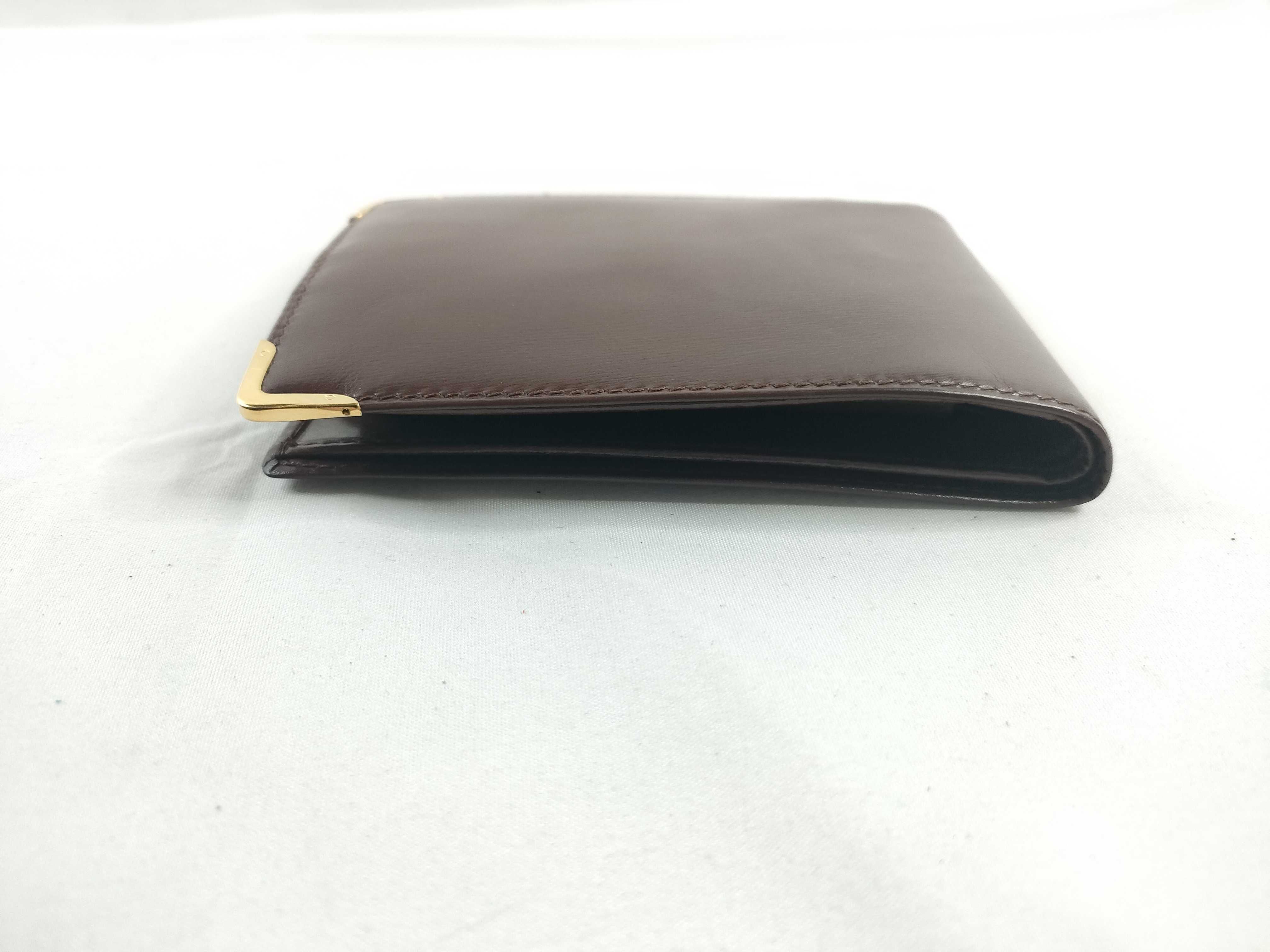 Leather Bi-fold Wallet, Brown — view 5