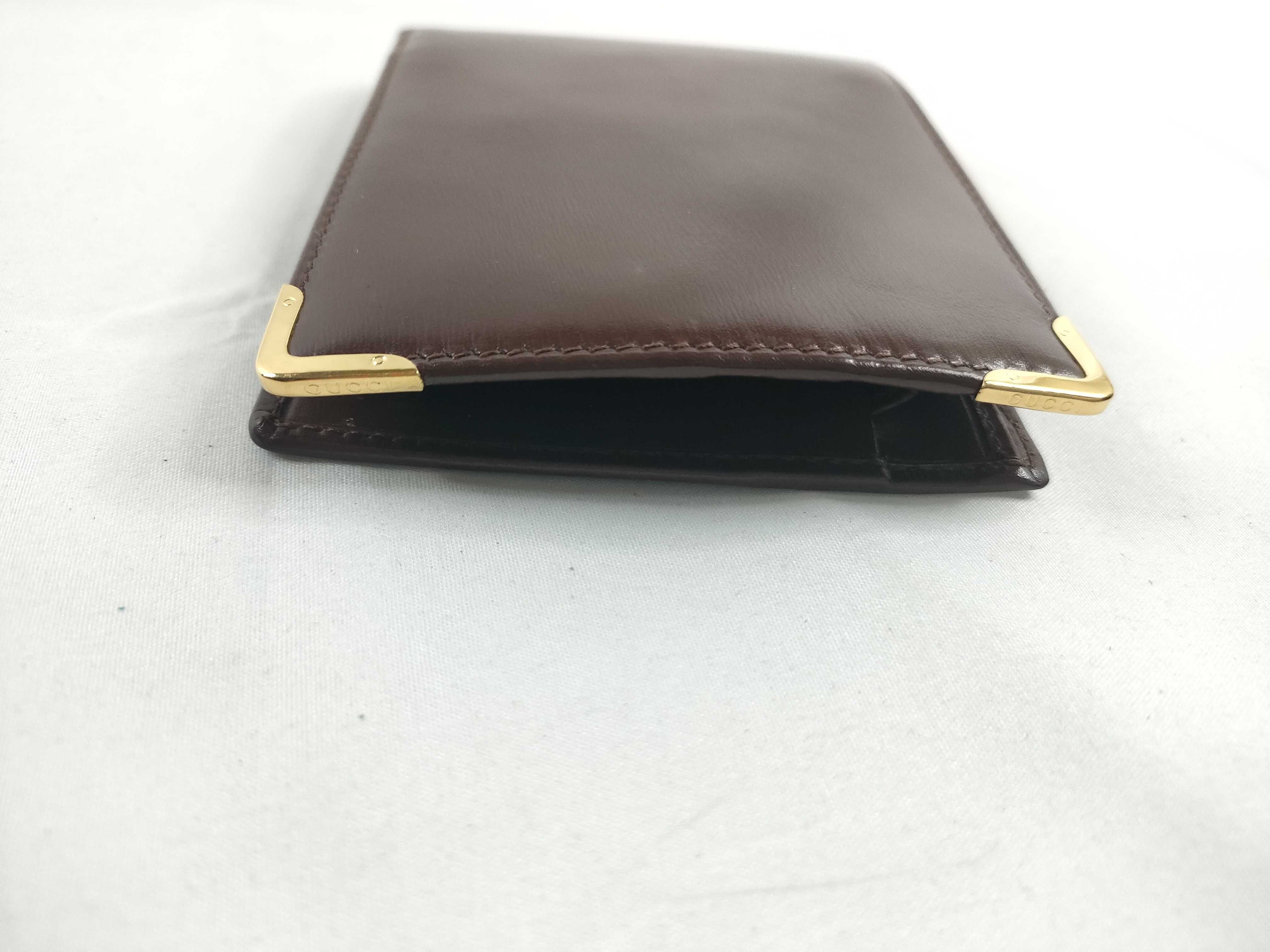 Leather Bi-fold Wallet, Brown — view 6