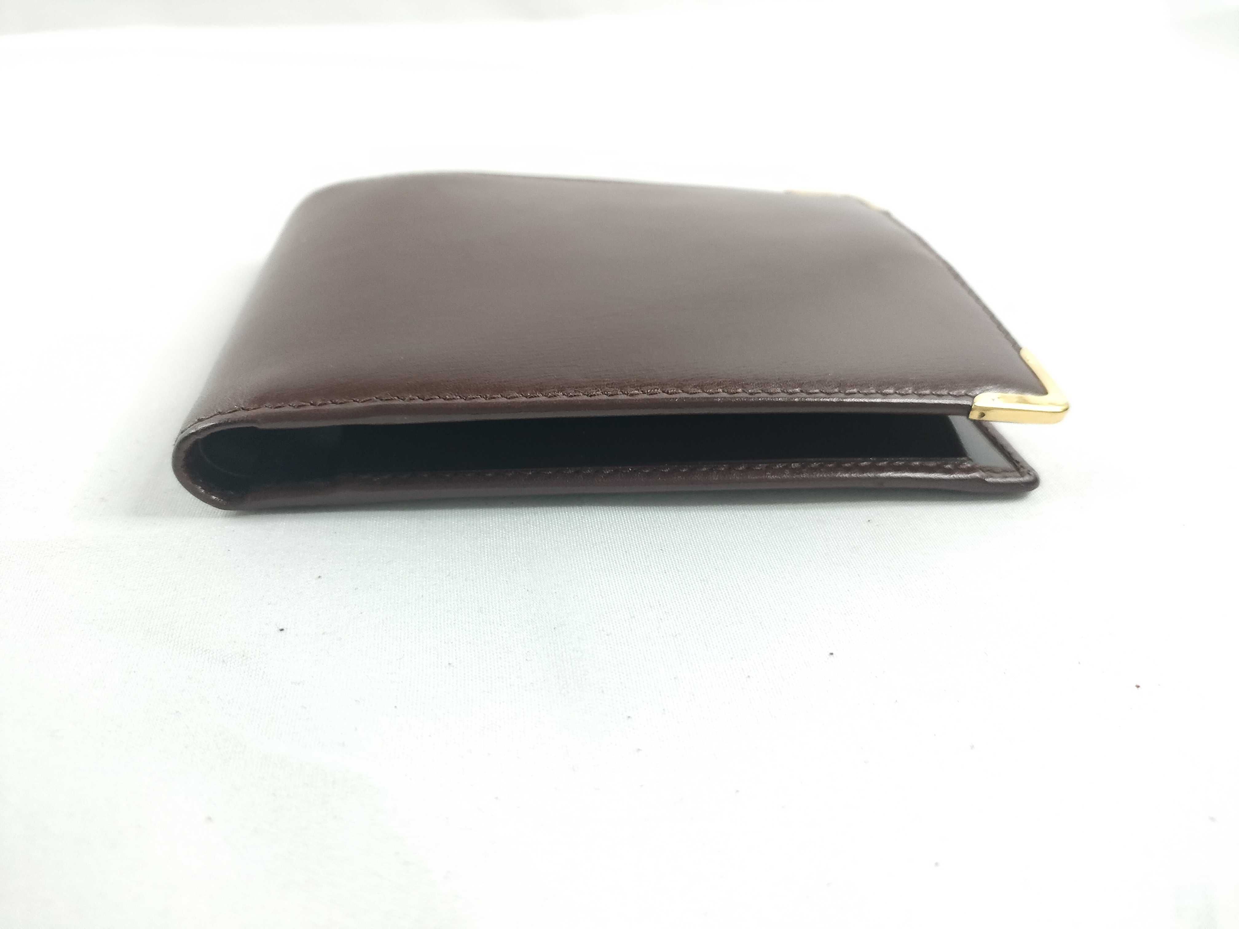 Leather Bi-fold Wallet, Brown — view 7