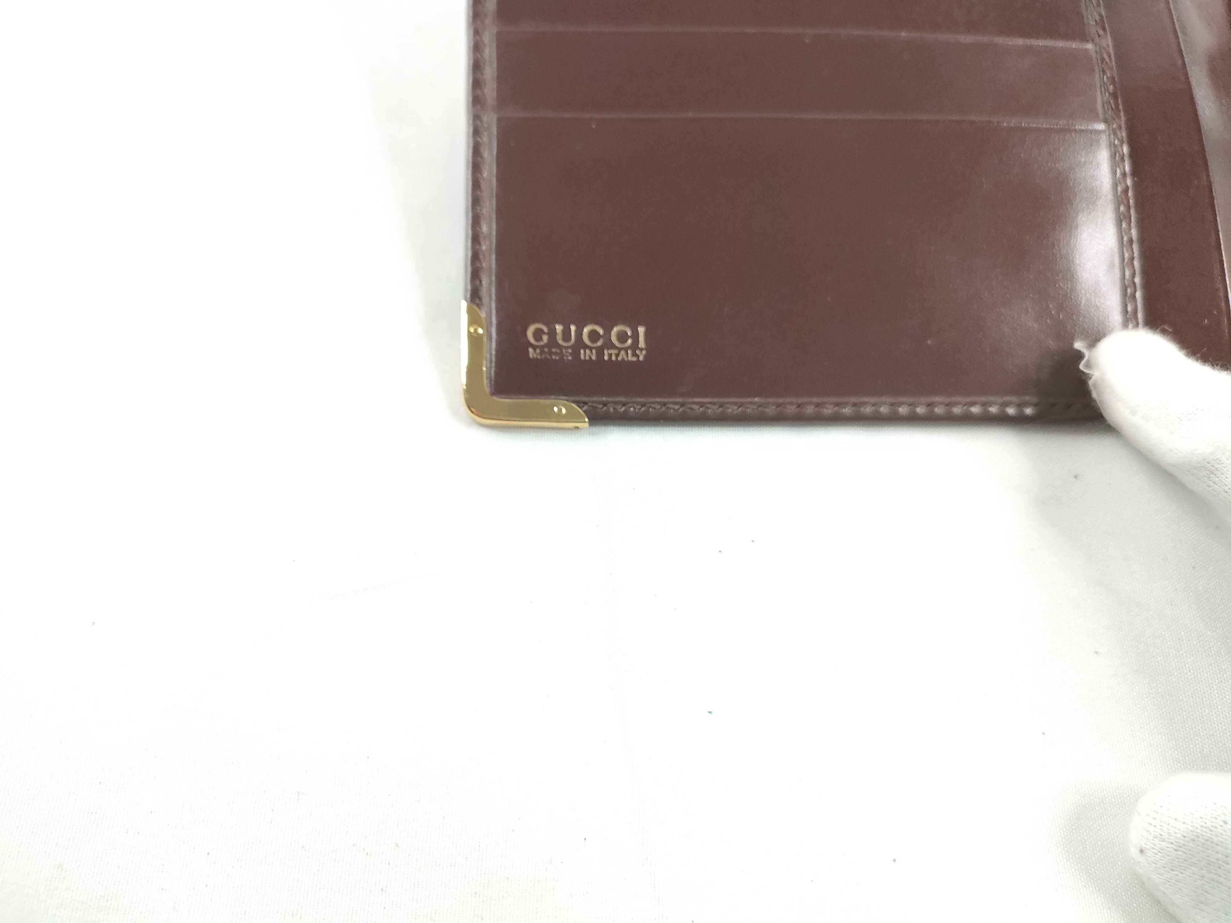 Leather Bi-fold Wallet, Brown — view 9