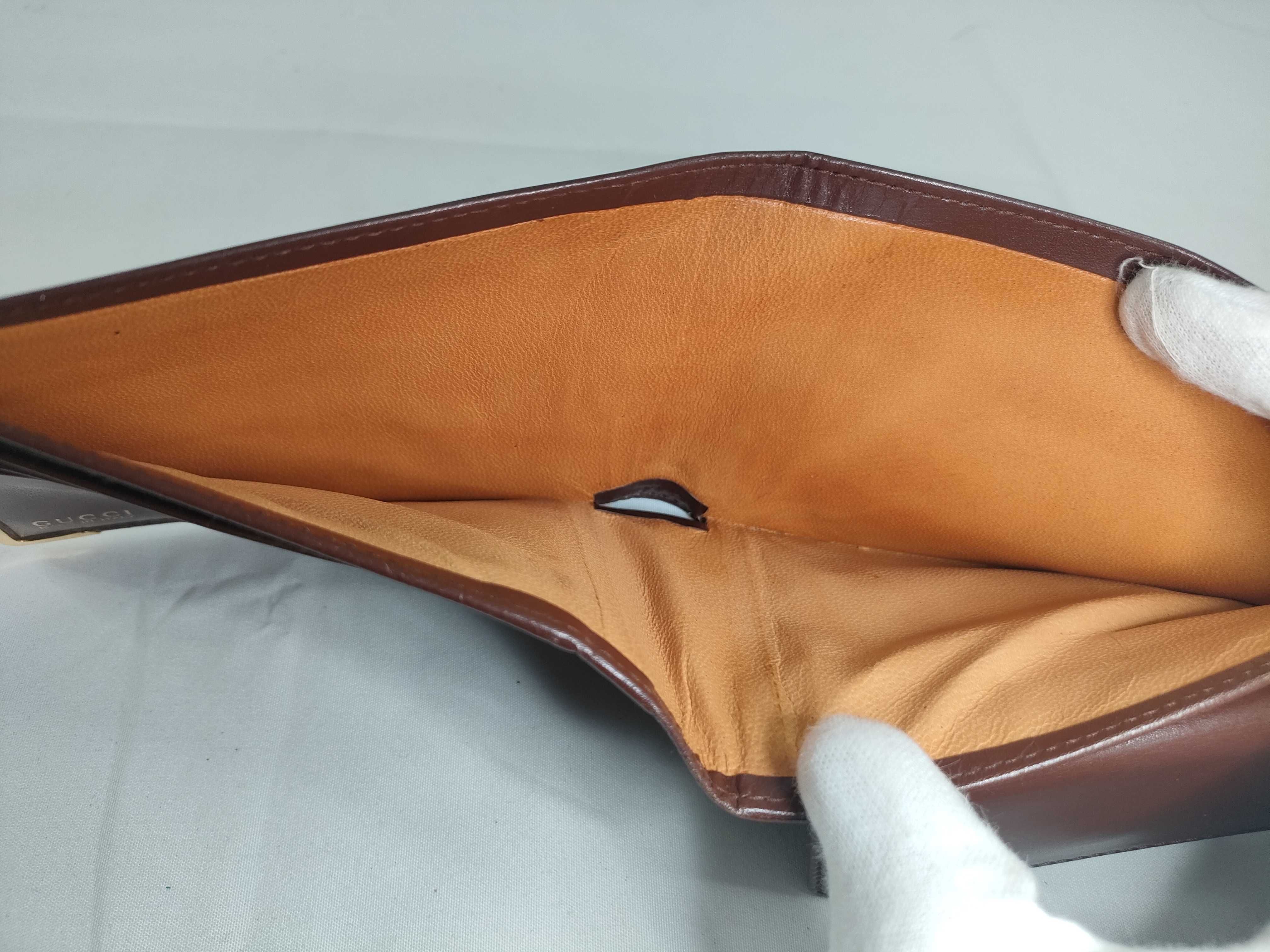 Leather Bi-fold Wallet, Brown — view 10