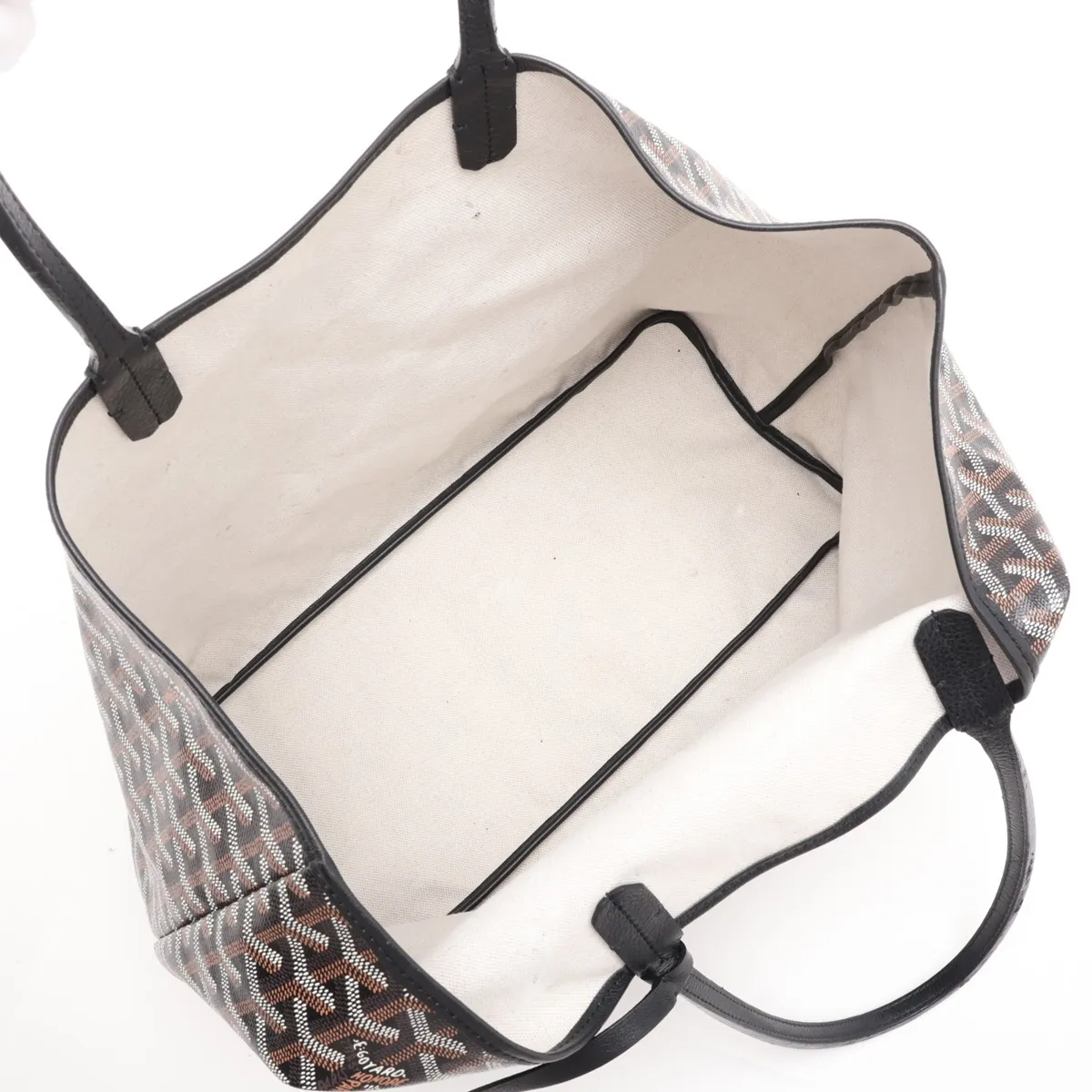 Saint Louis PM PVC x Leather Tote Bag, Black — view 7