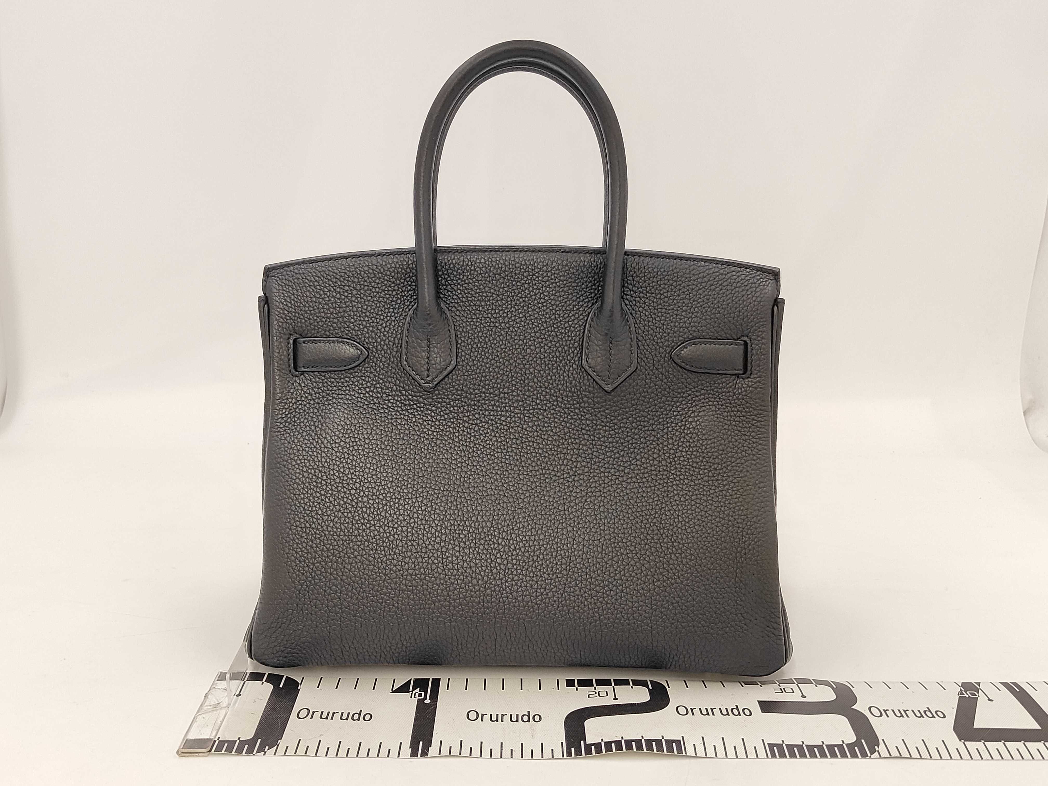 Birkin 30 Togo Leather Handbag, Black with Gold Hardware, B Stamp — view 2