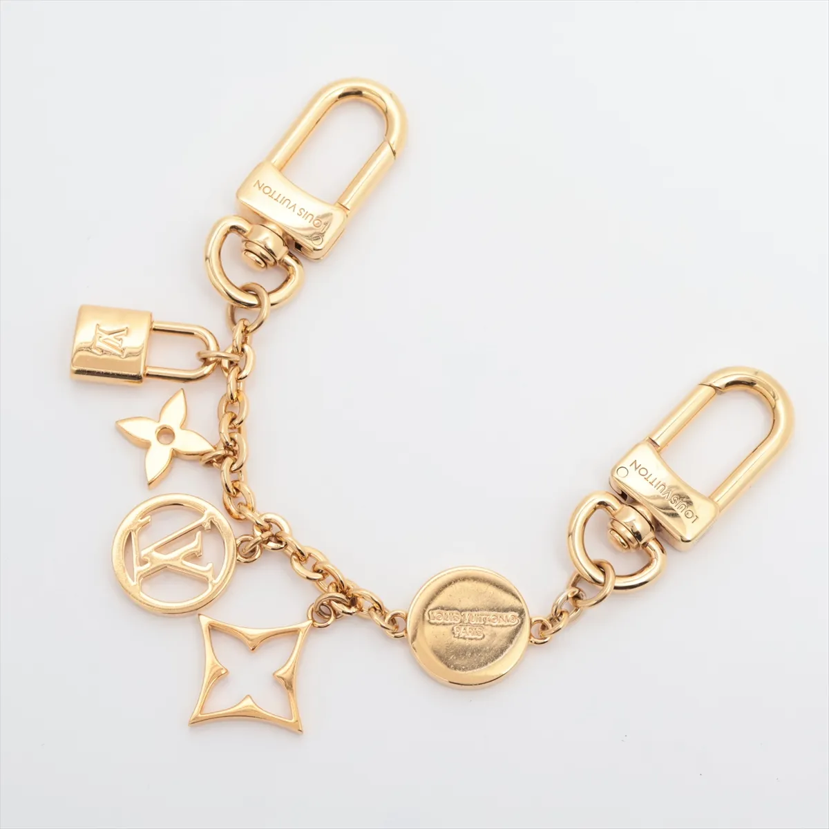 Bag Charm LV Heart AK2203 Bag Charm GP Gold x Pink — view 2
