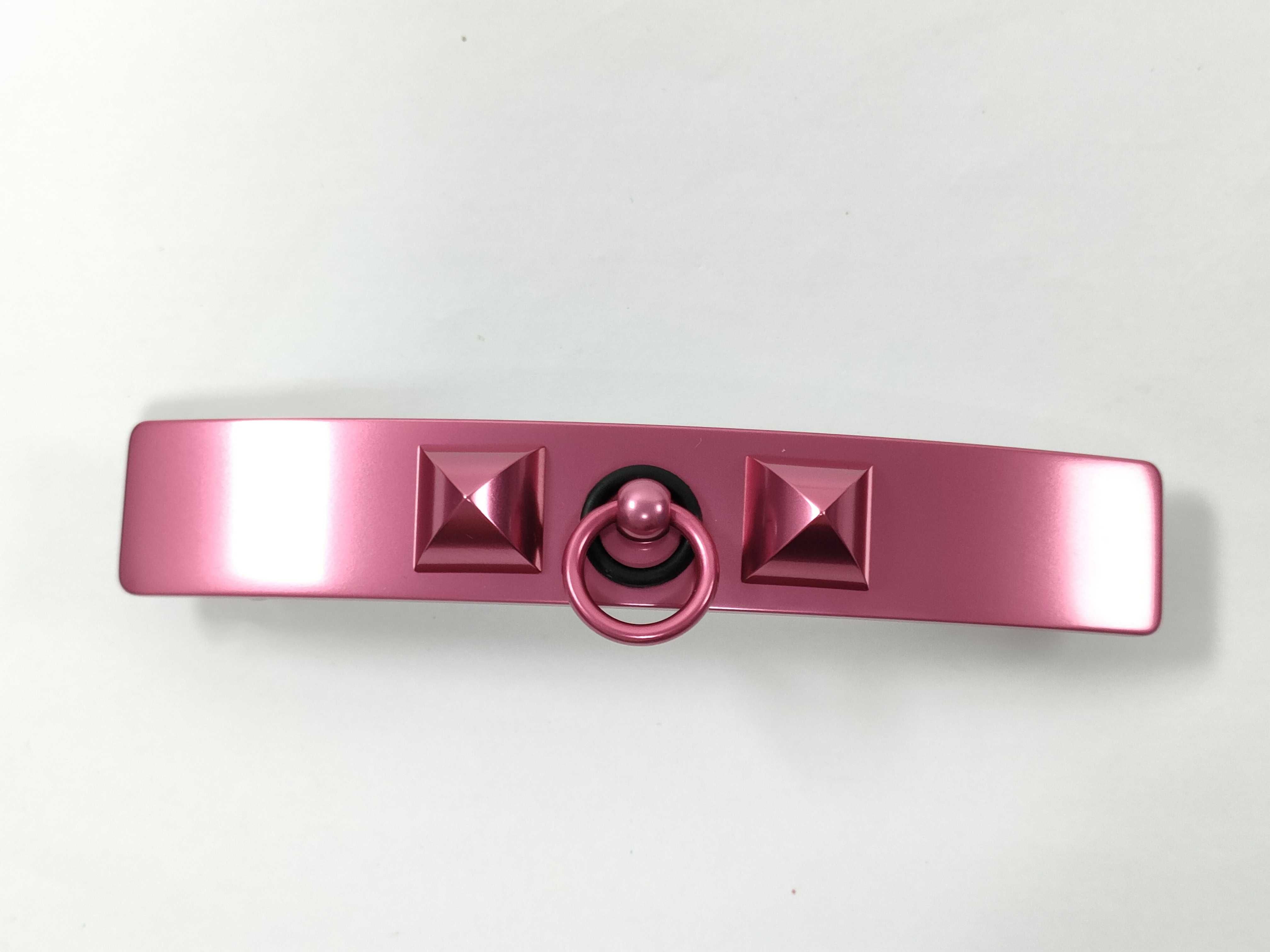 Medor Barrette, Pink with Silver Hardware, Unused, Hair Accessory