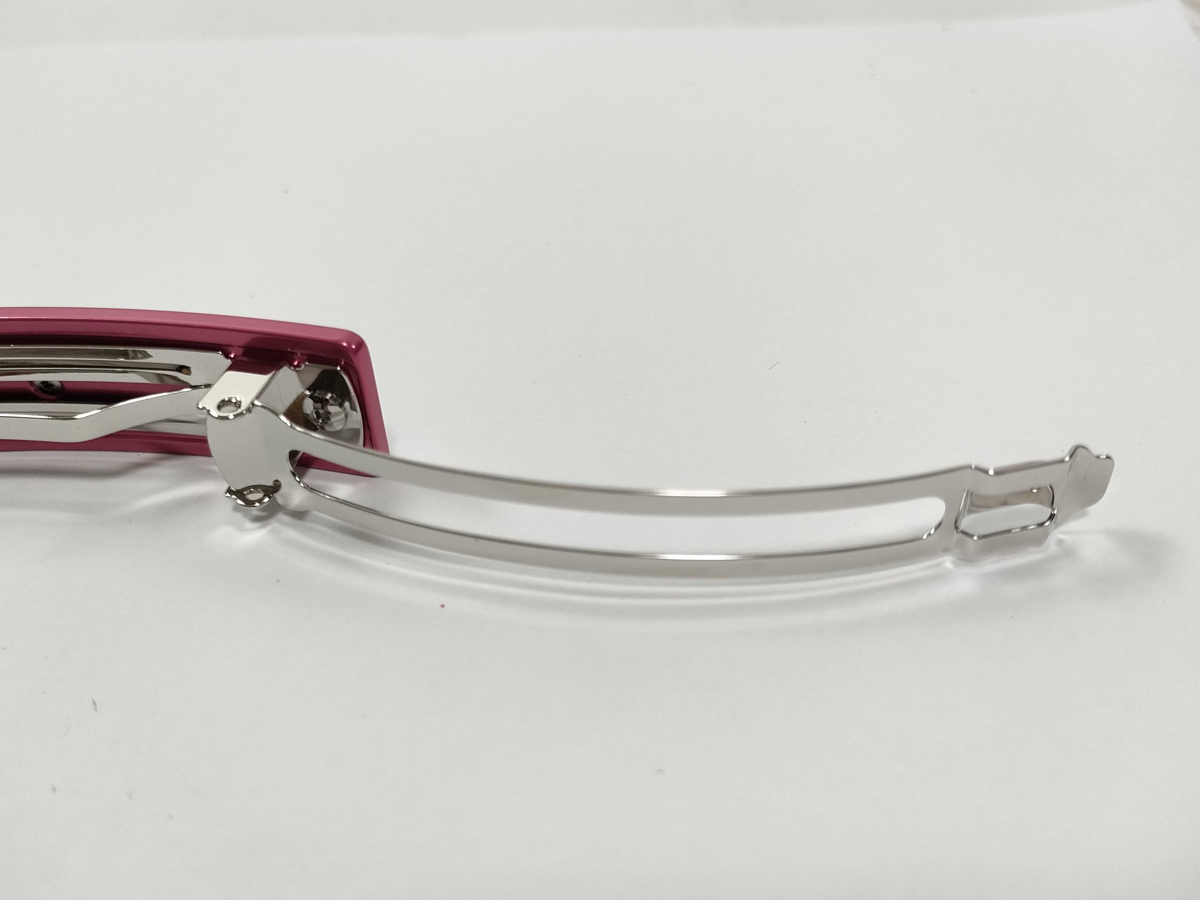 Medor Barrette, Pink with Silver Hardware, Unused, Hair Accessory — view 6