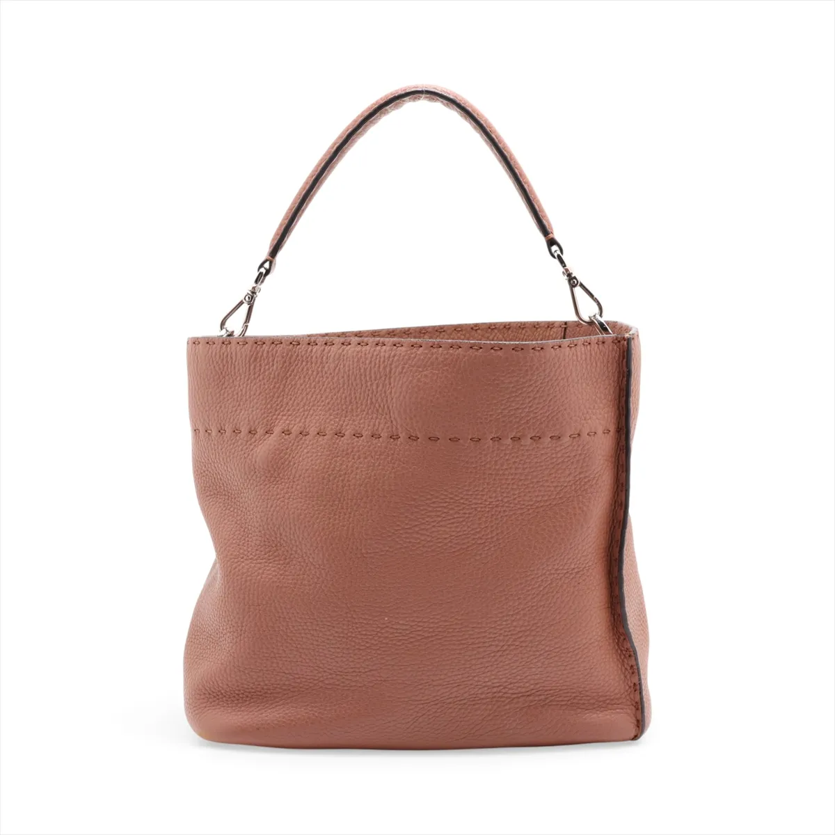 Selleria Anna Leather Shoulder Bag, Brown, 8BT218 — view 2