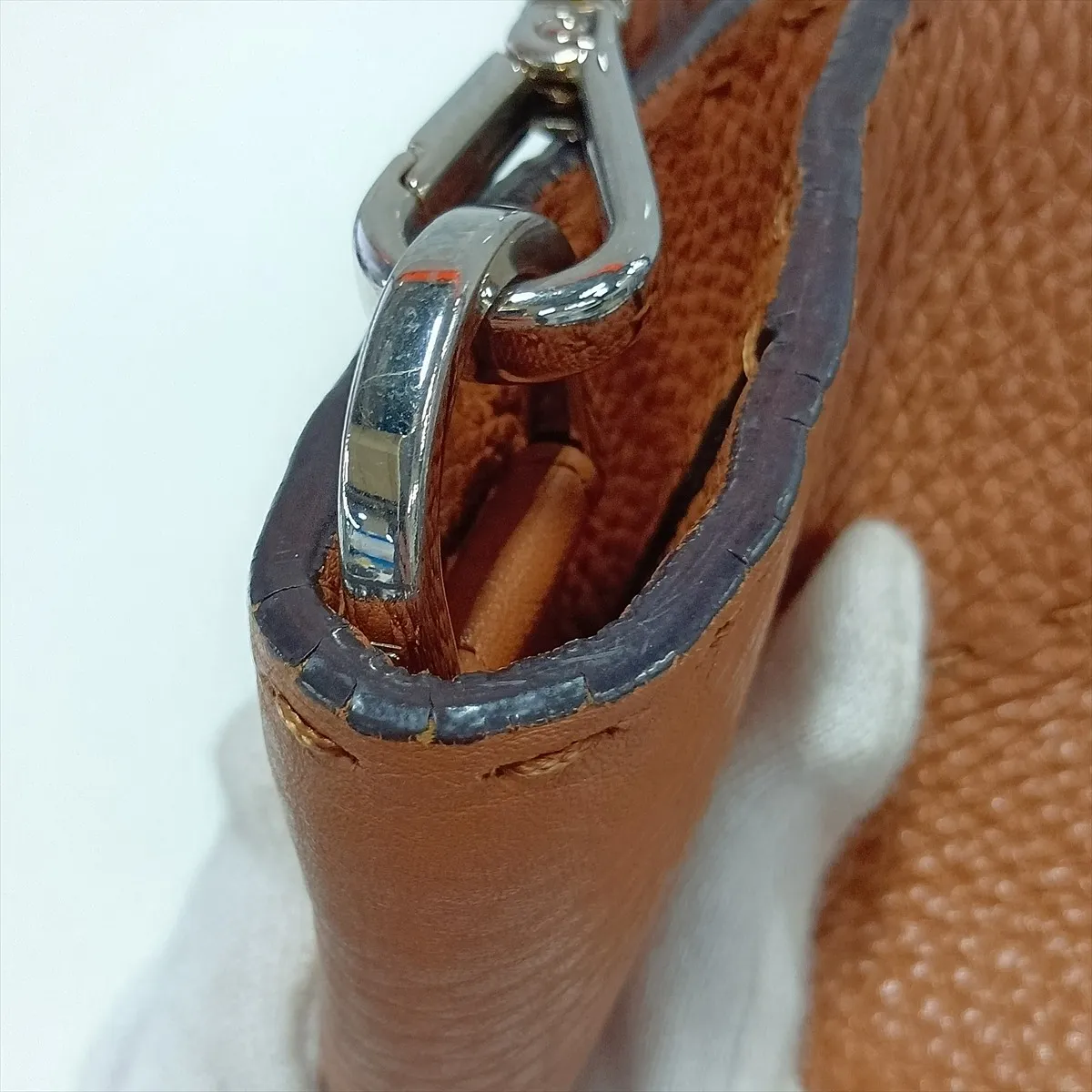 Selleria Anna Leather Shoulder Bag, Brown, 8BT218 — view 12