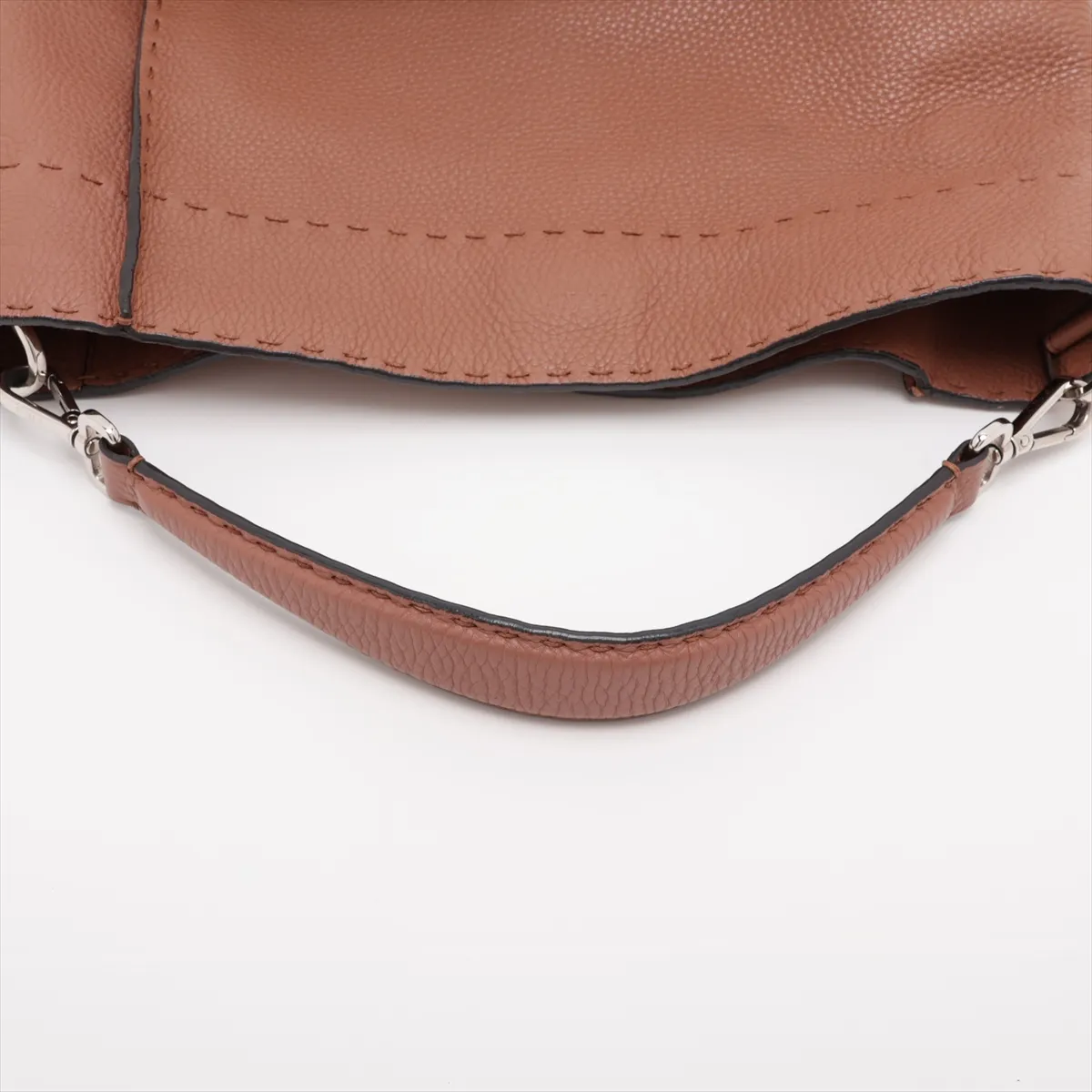 Selleria Anna Leather Shoulder Bag, Brown, 8BT218 — view 5