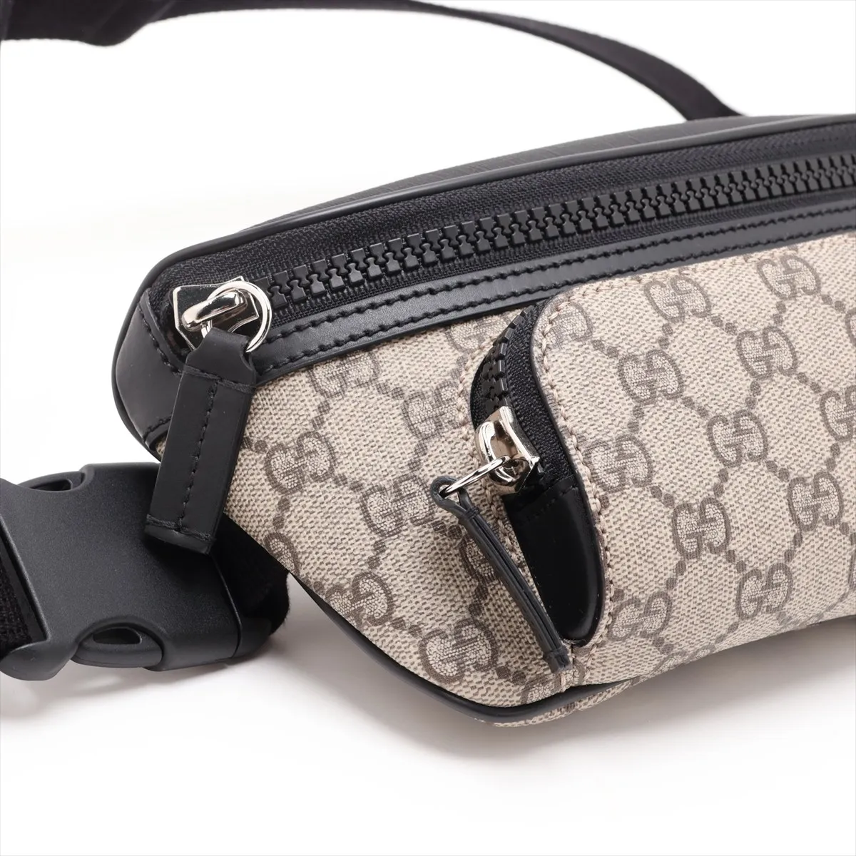 GG Supreme 779877 PVC x Leather Body Bag Beige x Black (Outlet) — view 4