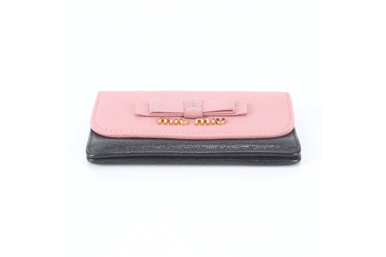 Ribbon motif leather card case — view 5