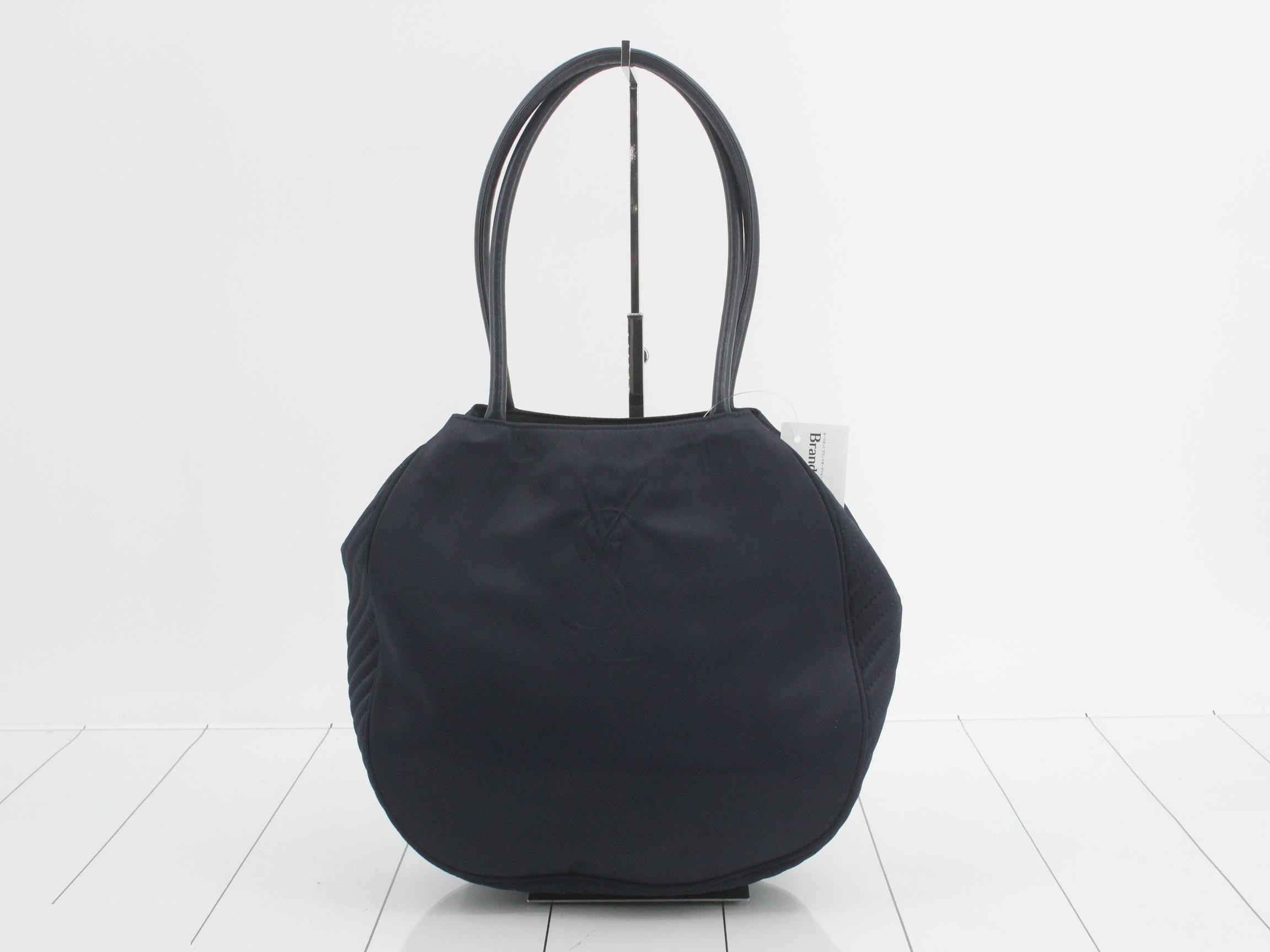 nylon semi-shoulder bag, navy