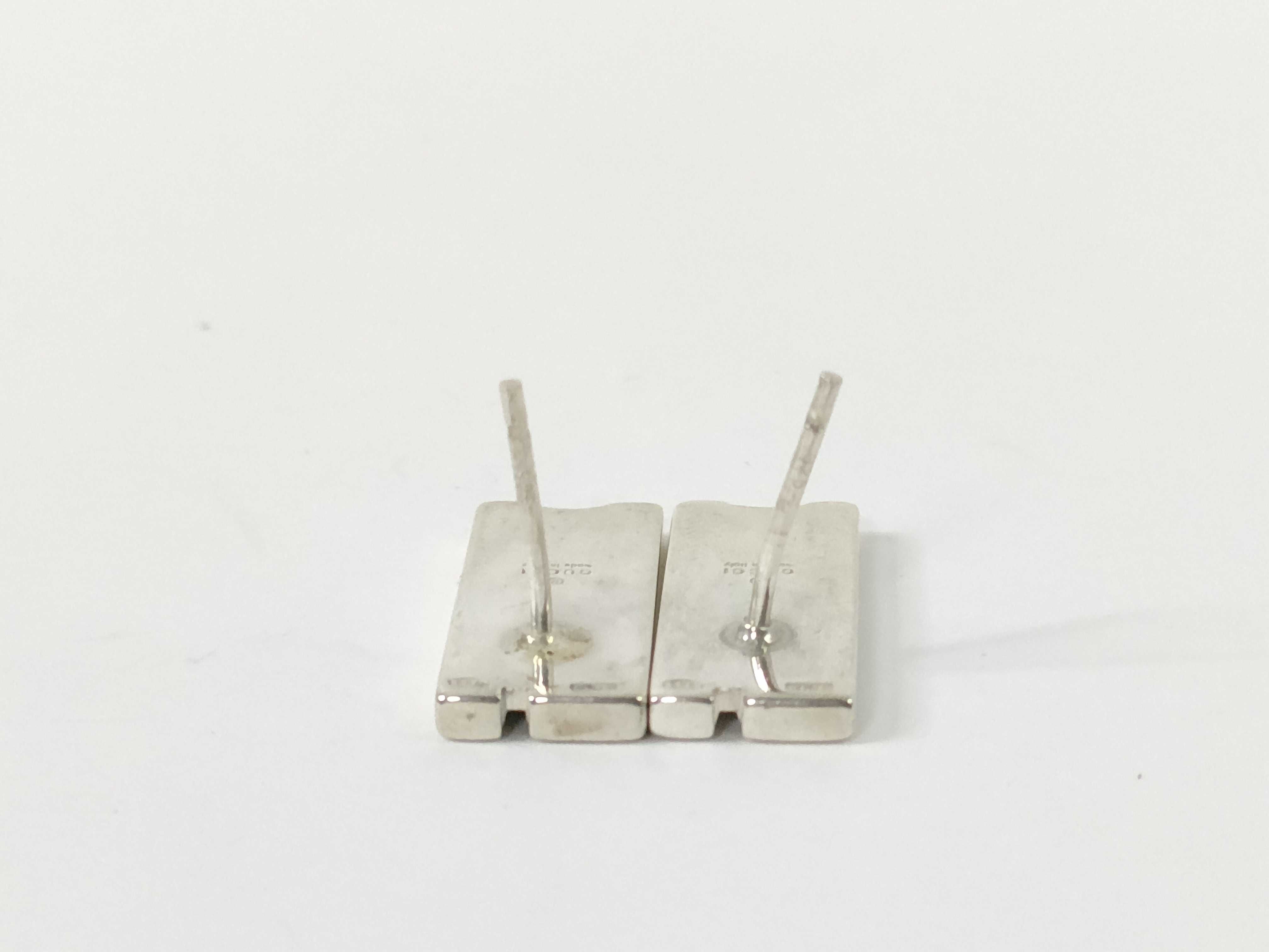 G-logo Square Sterling Silver 925 Earrings — view 4