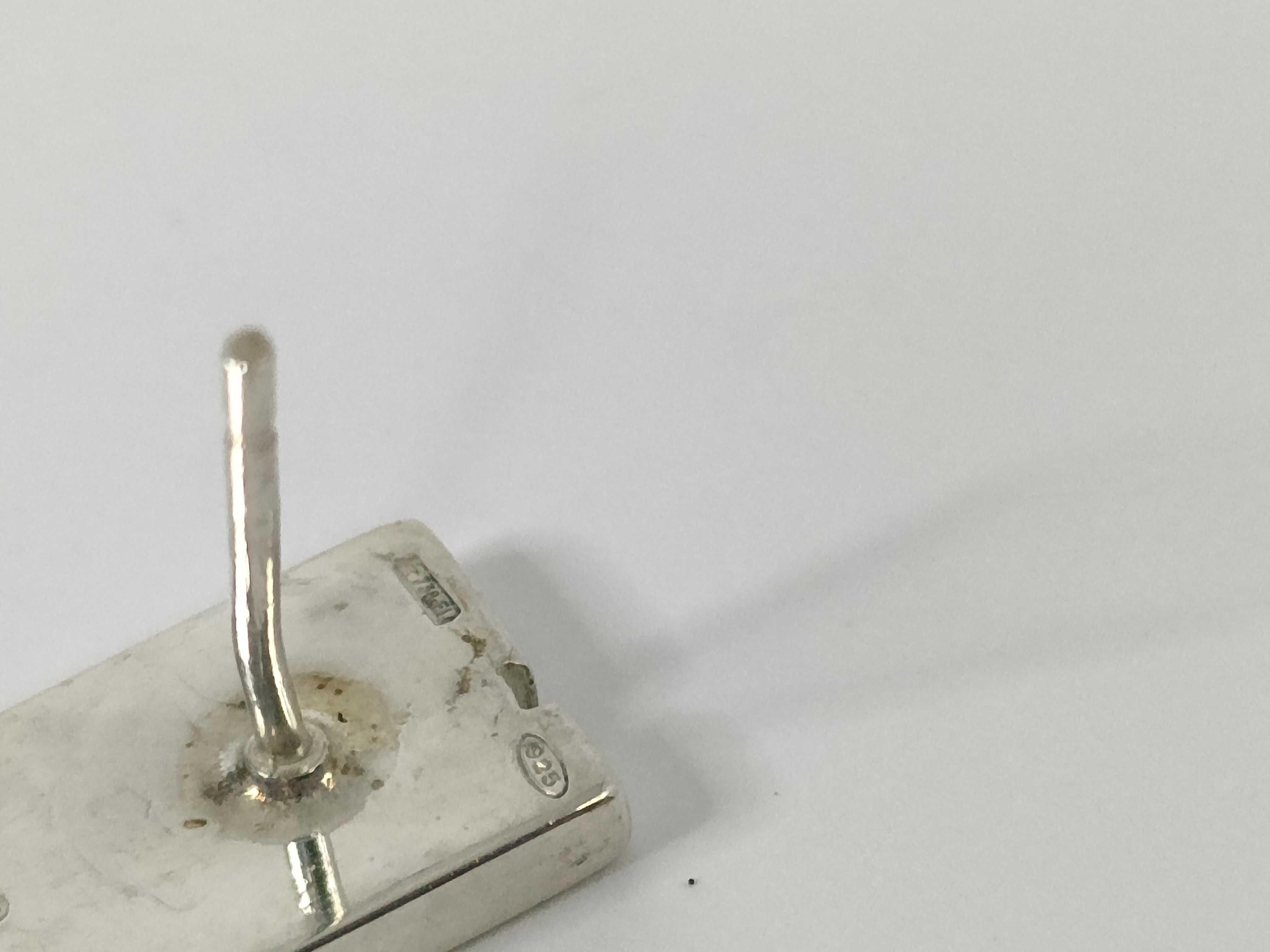 G-logo Square Sterling Silver 925 Earrings — view 6
