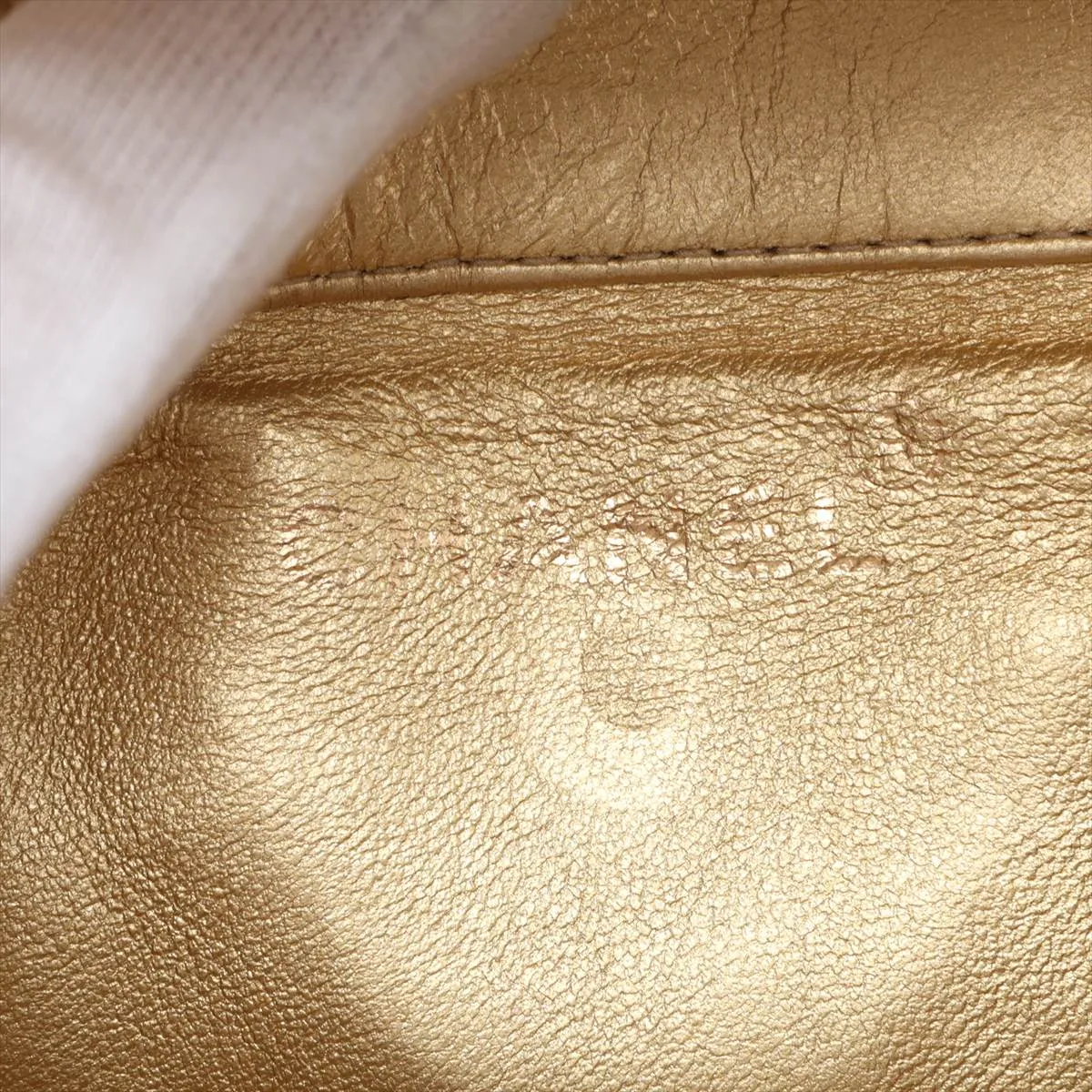 Matelassé Lambskin Chain Backpack, Gold, Gold Hardware, 2850420, Series 2 — view 9