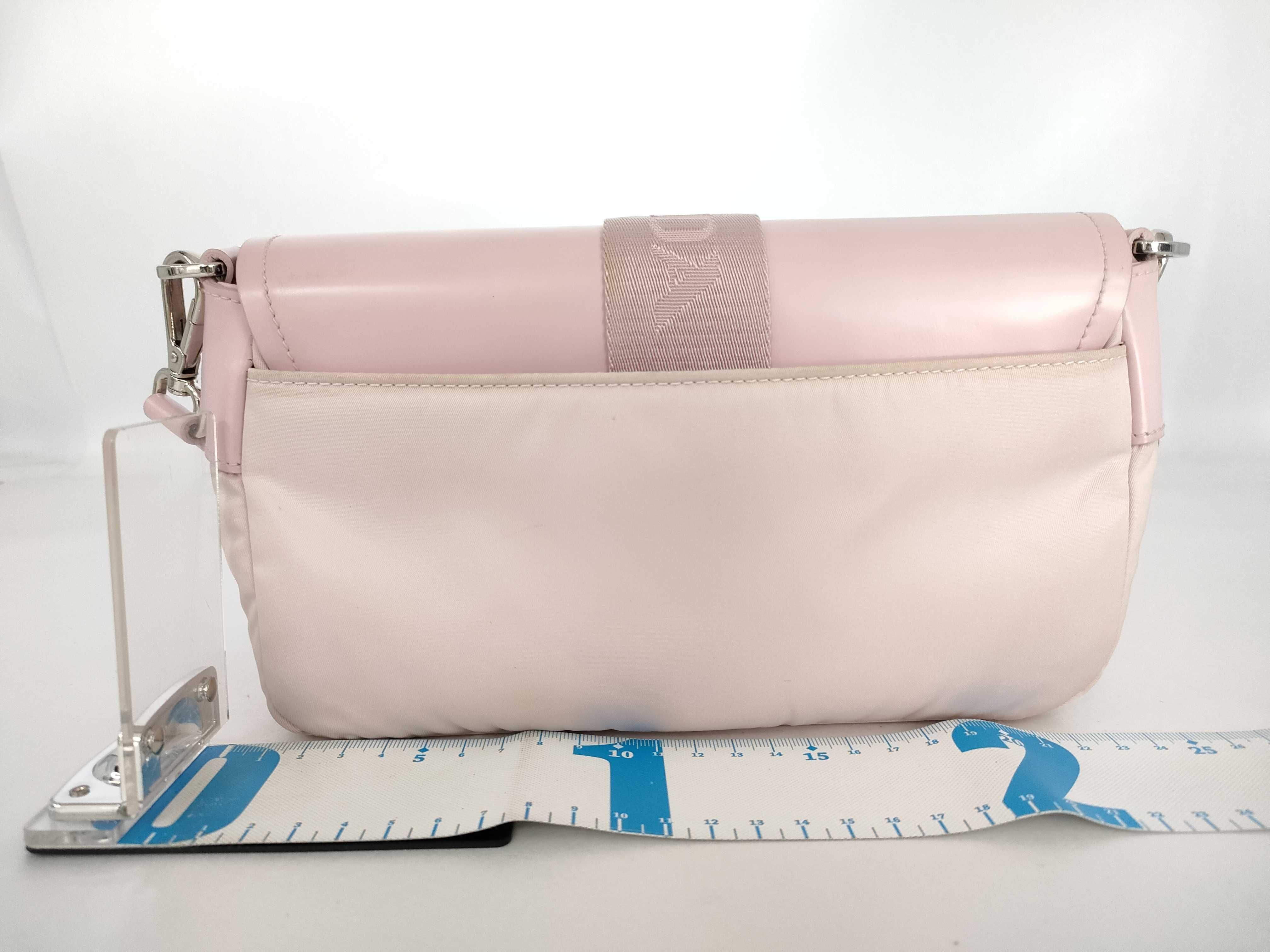 Nylon Prada Current Model Re-Nylon 1BD295 Brushed Leather Pouch Pink Shoulder Bag — view 2