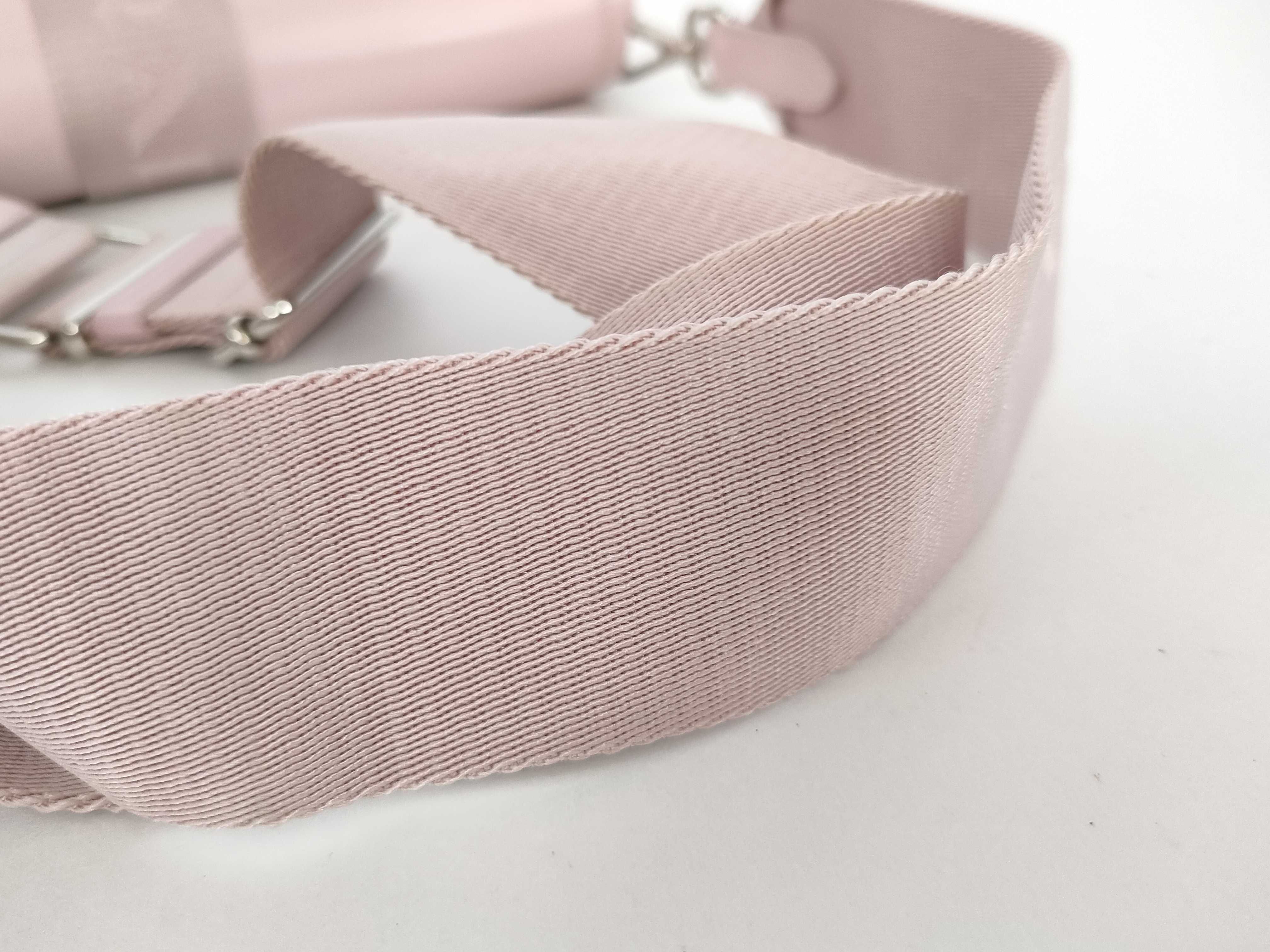 Nylon Prada Current Model Re-Nylon 1BD295 Brushed Leather Pouch Pink Shoulder Bag — view 4