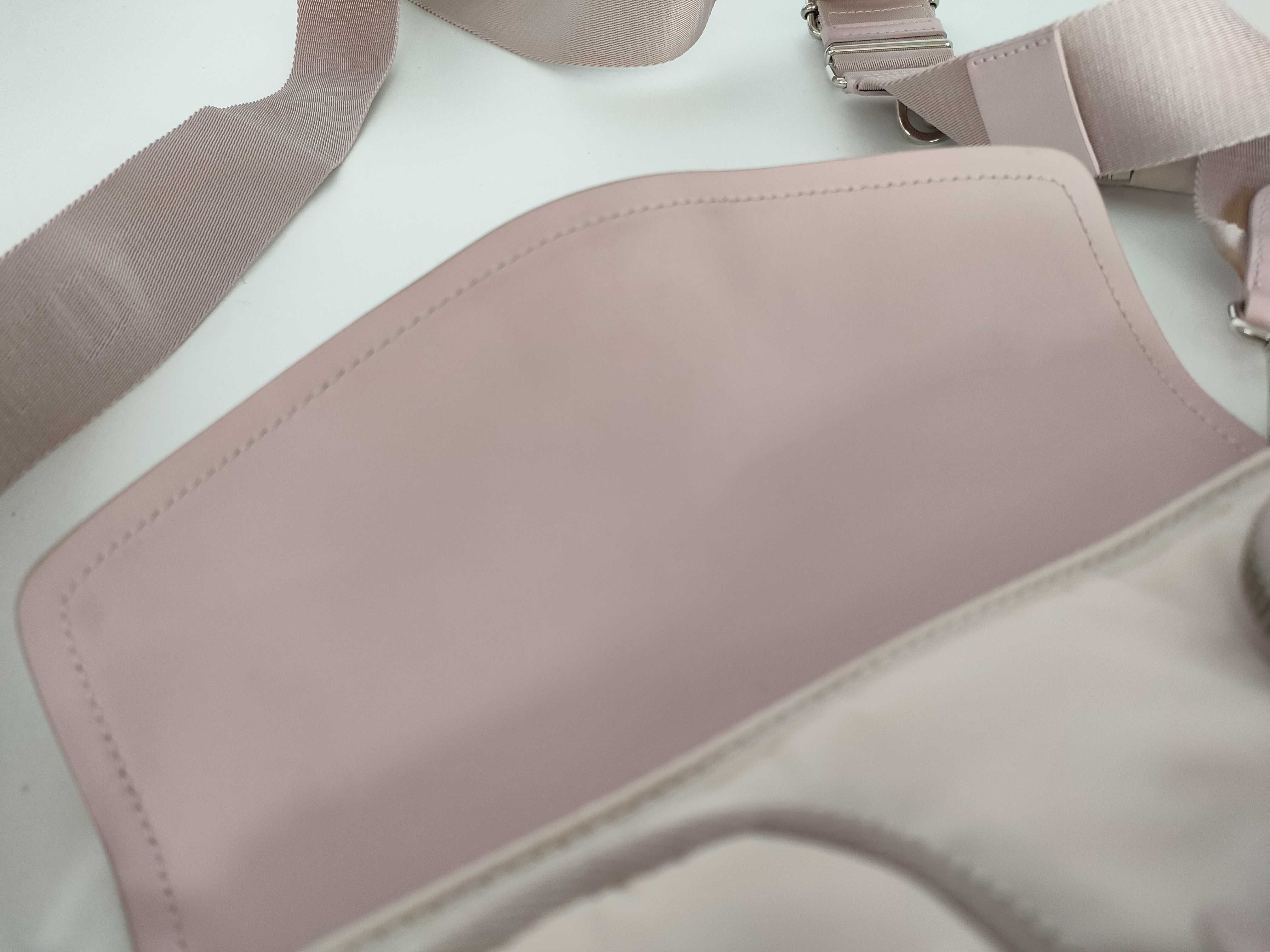Nylon Prada Current Model Re-Nylon 1BD295 Brushed Leather Pouch Pink Shoulder Bag — view 8
