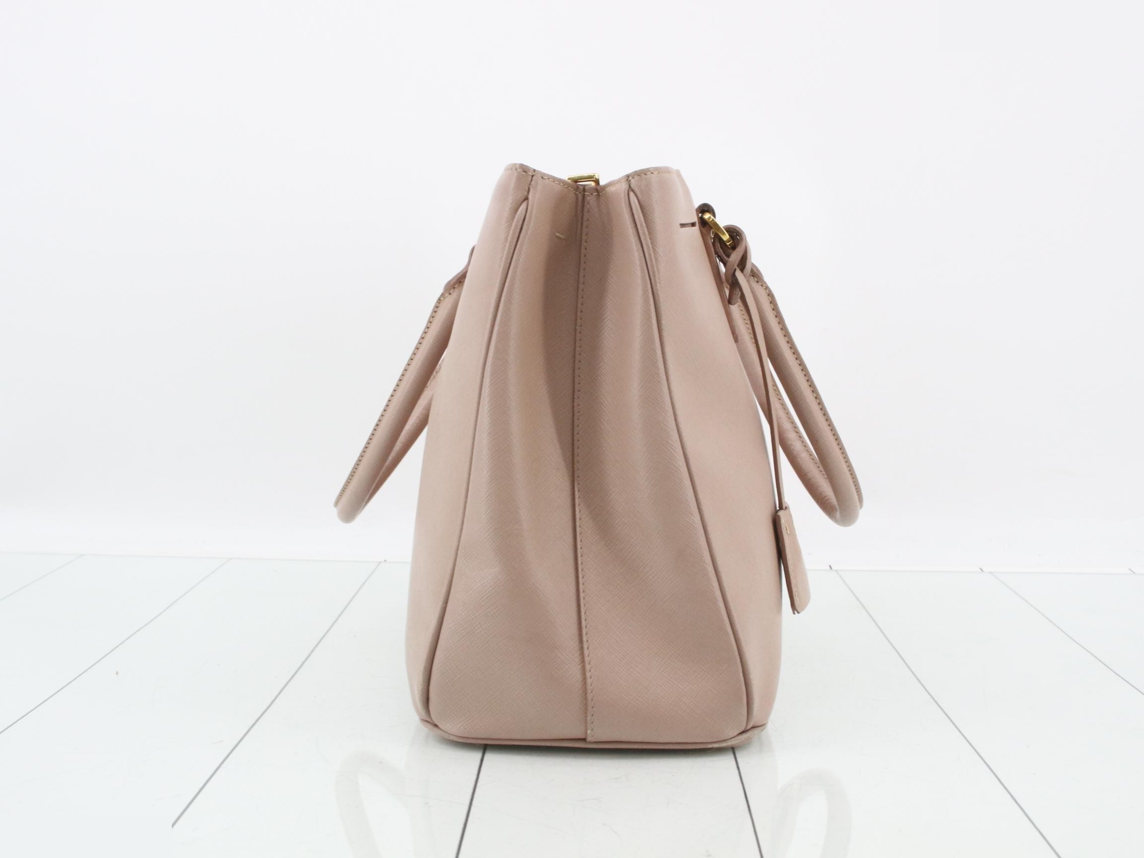 Saffiano Galleria Large Bag/Handbag, Pink Beige — view 4