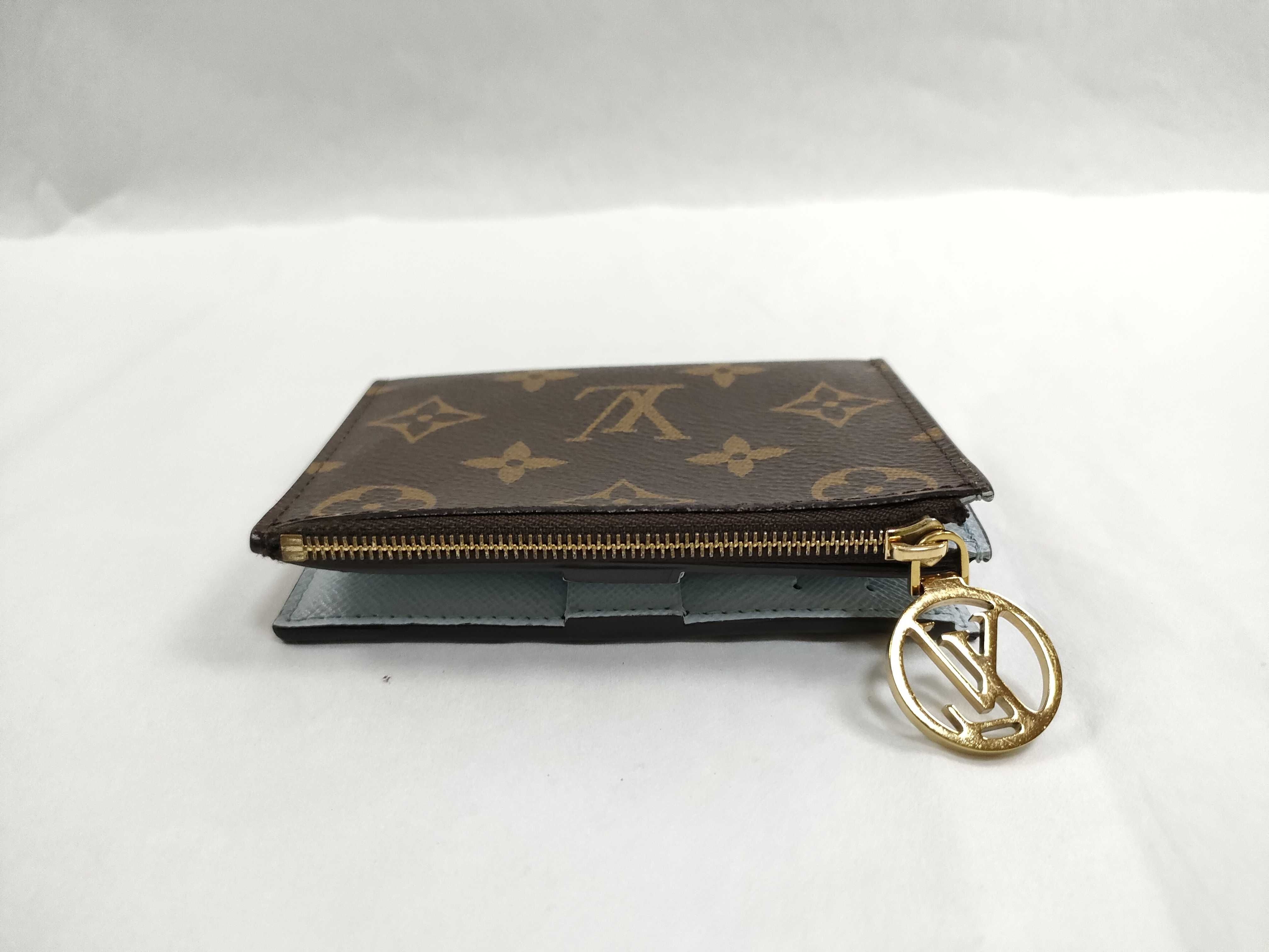 Monogram Louis Vuitton Monogram Portefeuille Lisa M83605 Blue Olympe RFID Wallet — view 6