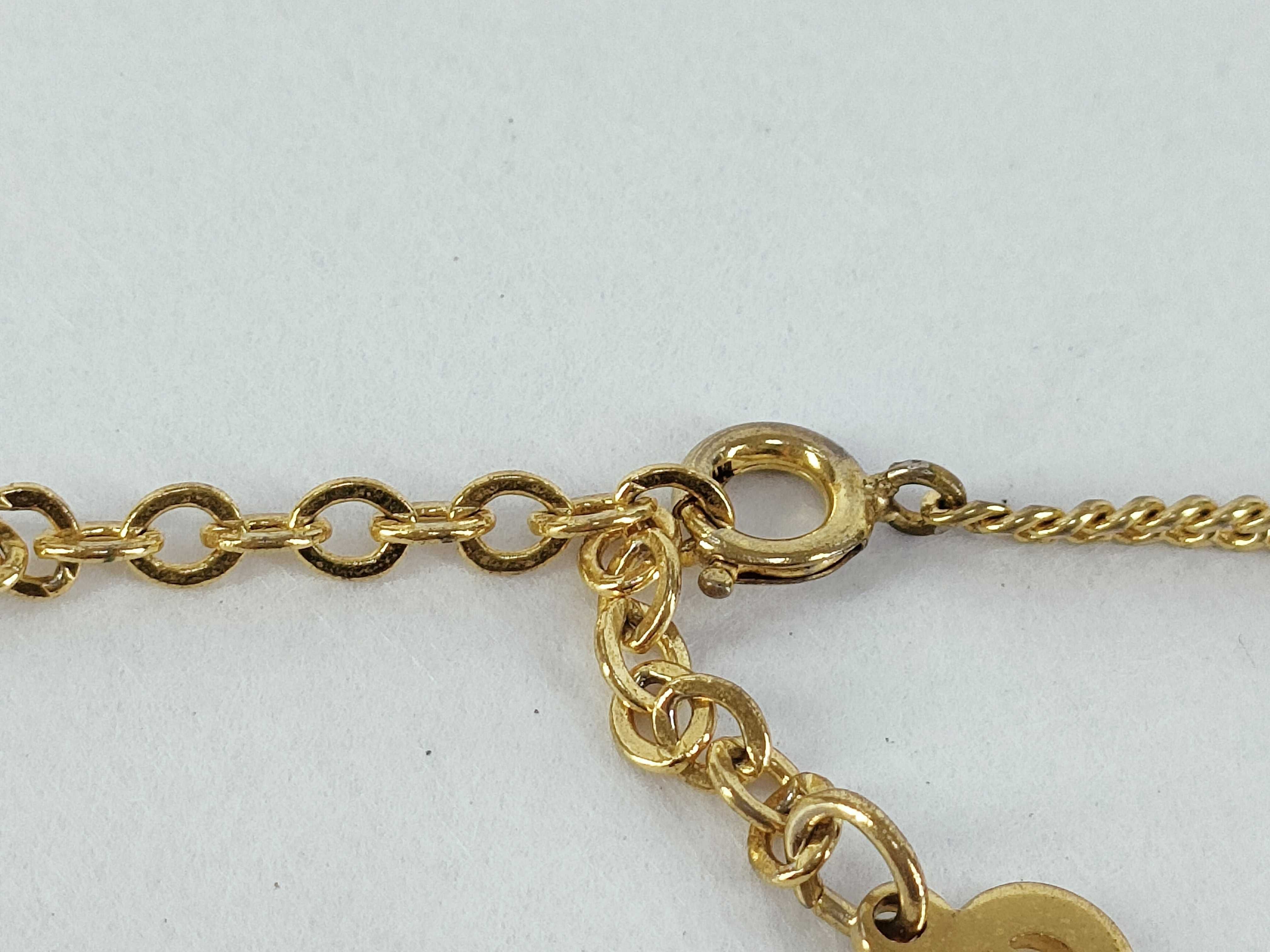 CD Logo Square Rhinestone Gold Kihei Chain Necklace — view 4